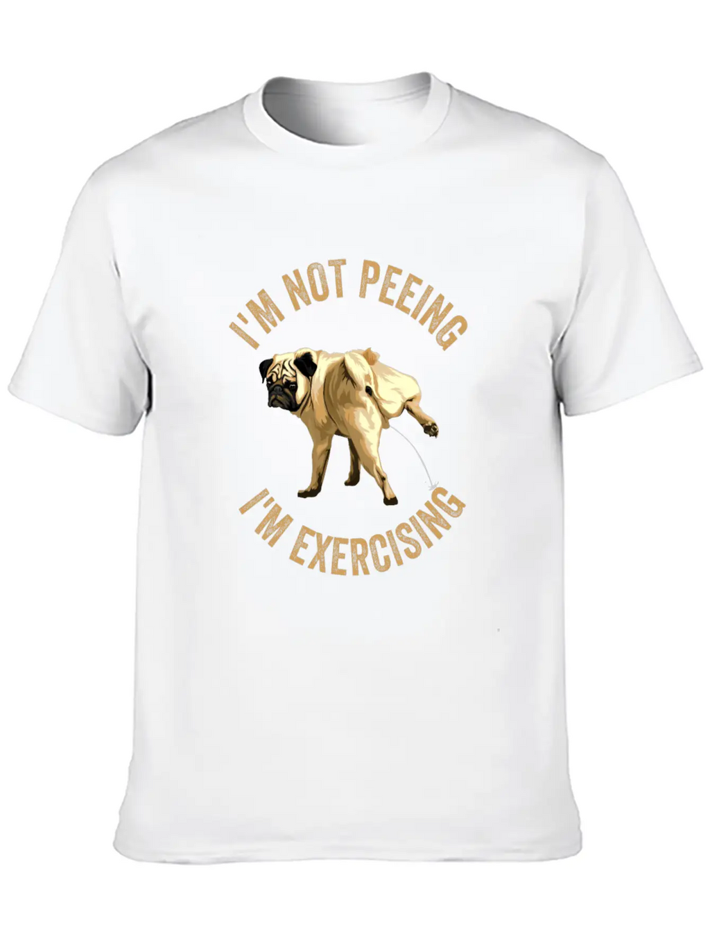 Gym Dog Funny Workout Sayings Peeing Dog Exercise Casual Graphic T-Shirt – Simple And Comfortable Daily Wear
