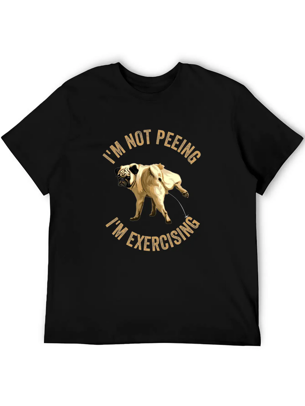 Gym Dog Funny Workout Sayings Peeing Dog Exercise Casual Graphic T-Shirt – Simple And Comfortable Daily Wear