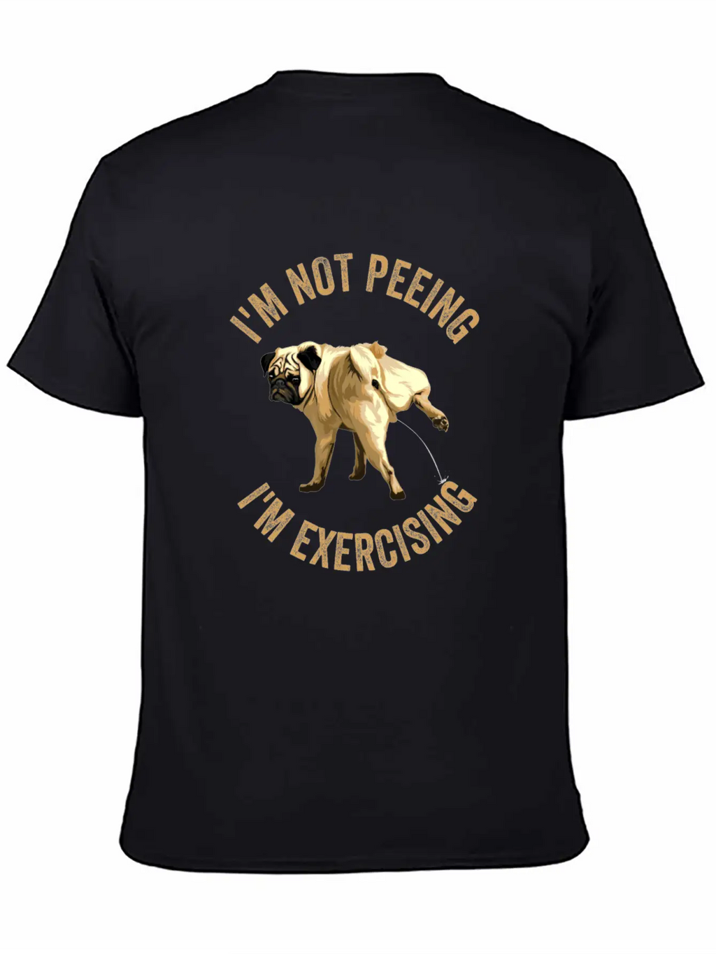 Gym Dog Funny Workout Sayings Peeing Dog Exercise Casual Graphic T-Shirt – Simple And Comfortable Daily Wear