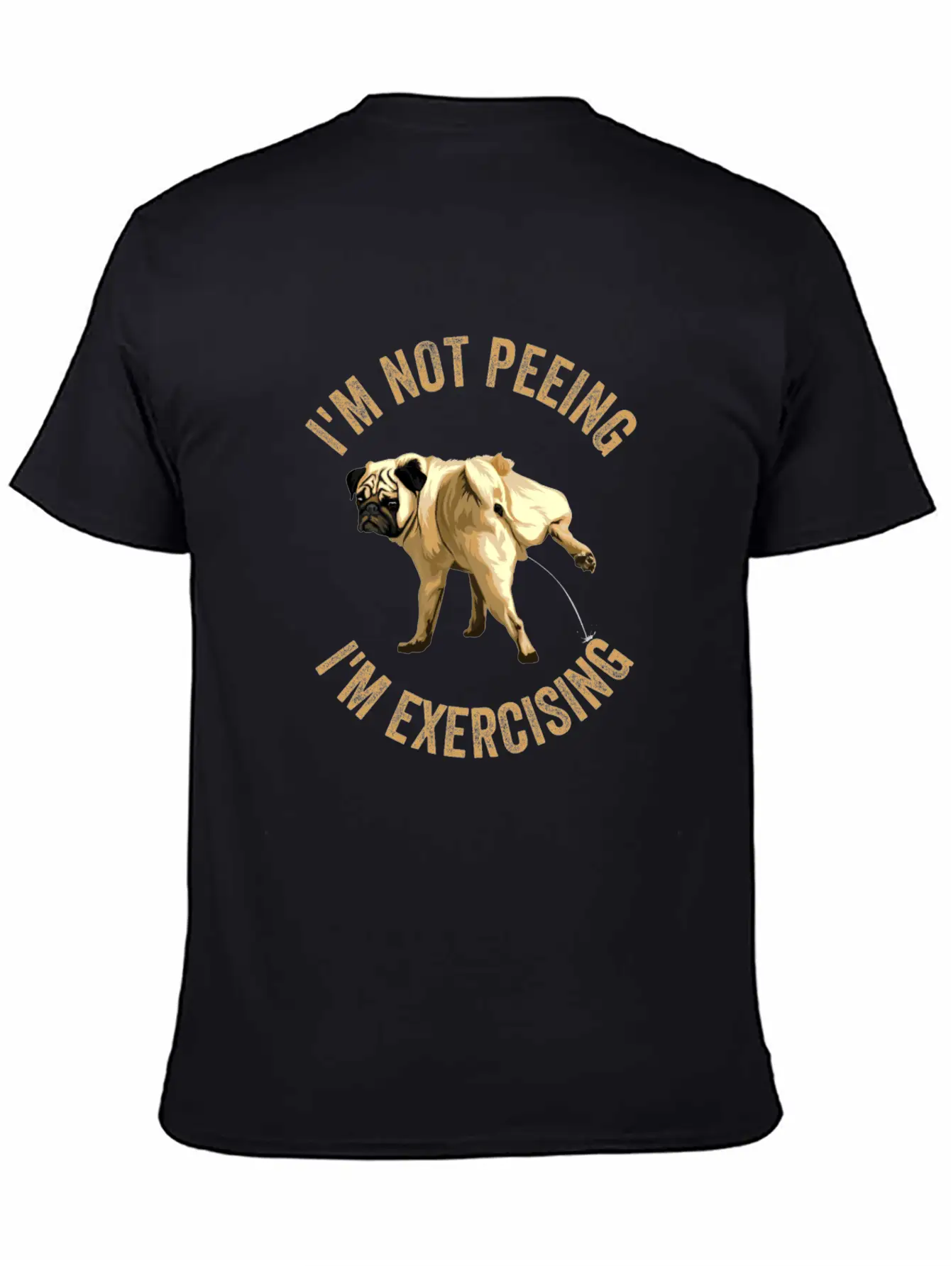 Gym Dog Funny Workout Sayings Peeing Dog Exercise Casual Graphic T-Shirt – Simple And Comfortable Daily Wear