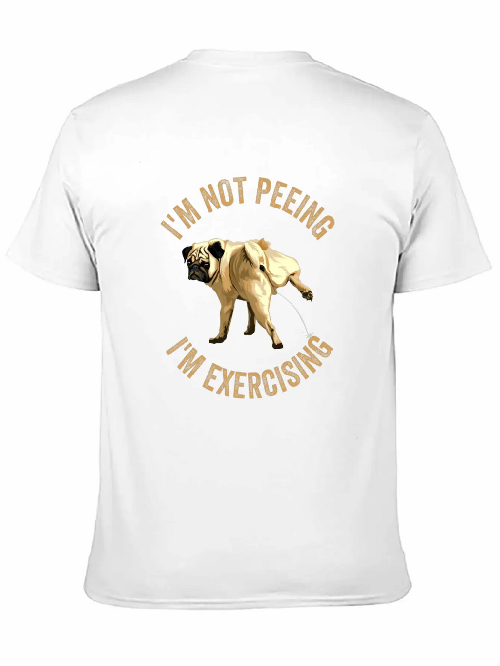 Gym Dog Funny Workout Sayings Peeing Dog Exercise Casual Graphic T-Shirt – Simple And Comfortable Daily Wear