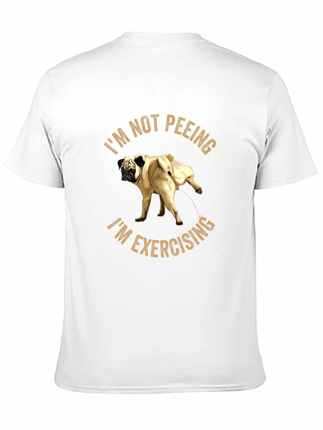 Gym Dog Funny Workout Sayings Peeing Dog Exercise Casual Graphic T-Shirt – Simple And Comfortable Daily Wear