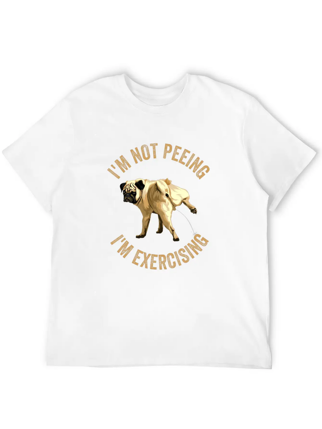 Gym Dog Funny Workout Sayings Peeing Dog Exercise Casual Graphic T-Shirt – Simple And Comfortable Daily Wear