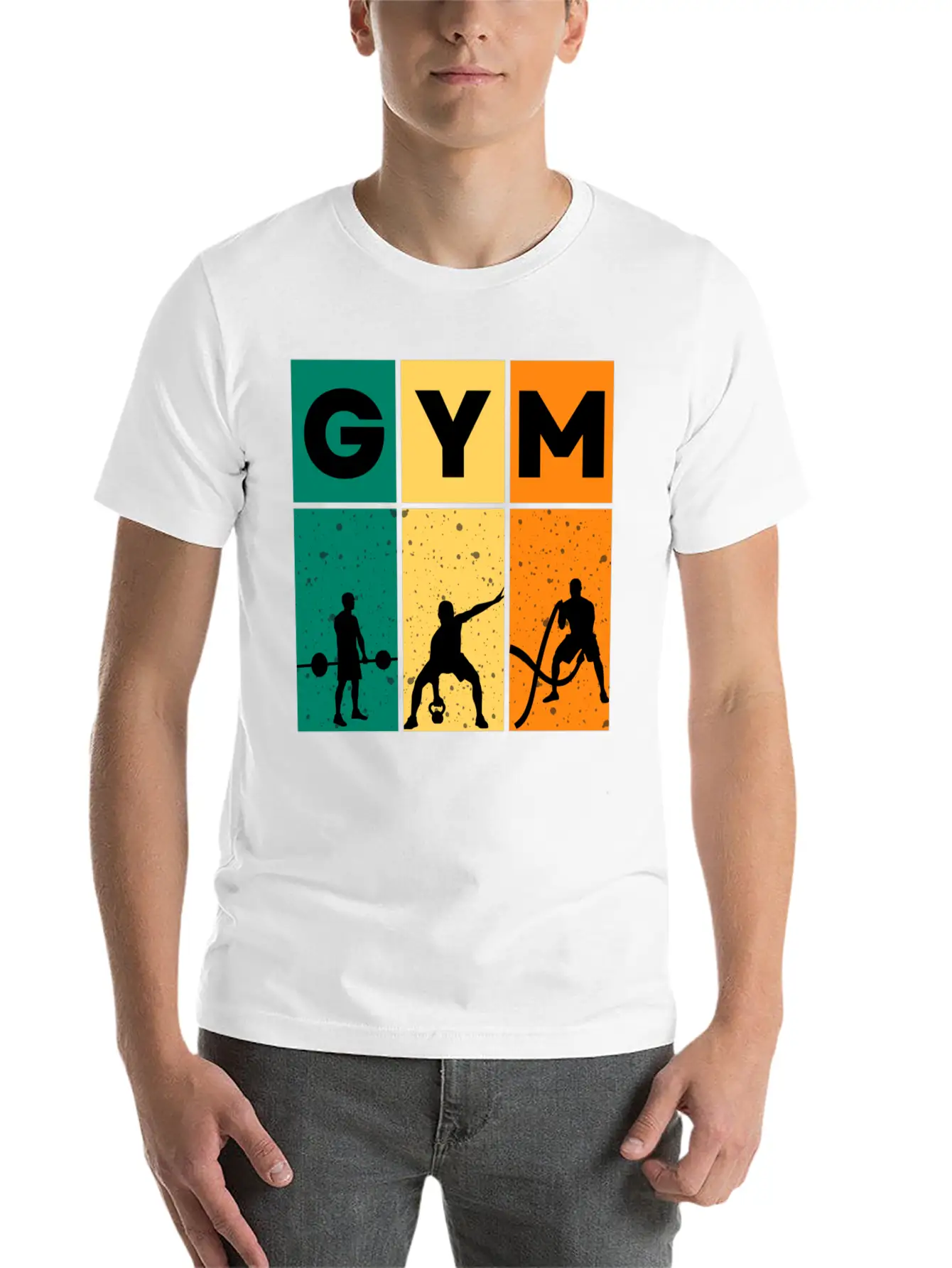 Gym – Gym & Workout Motivation Unisex Short Sleeve Soft Cotton T-Shirt – Casual Everyday Wear