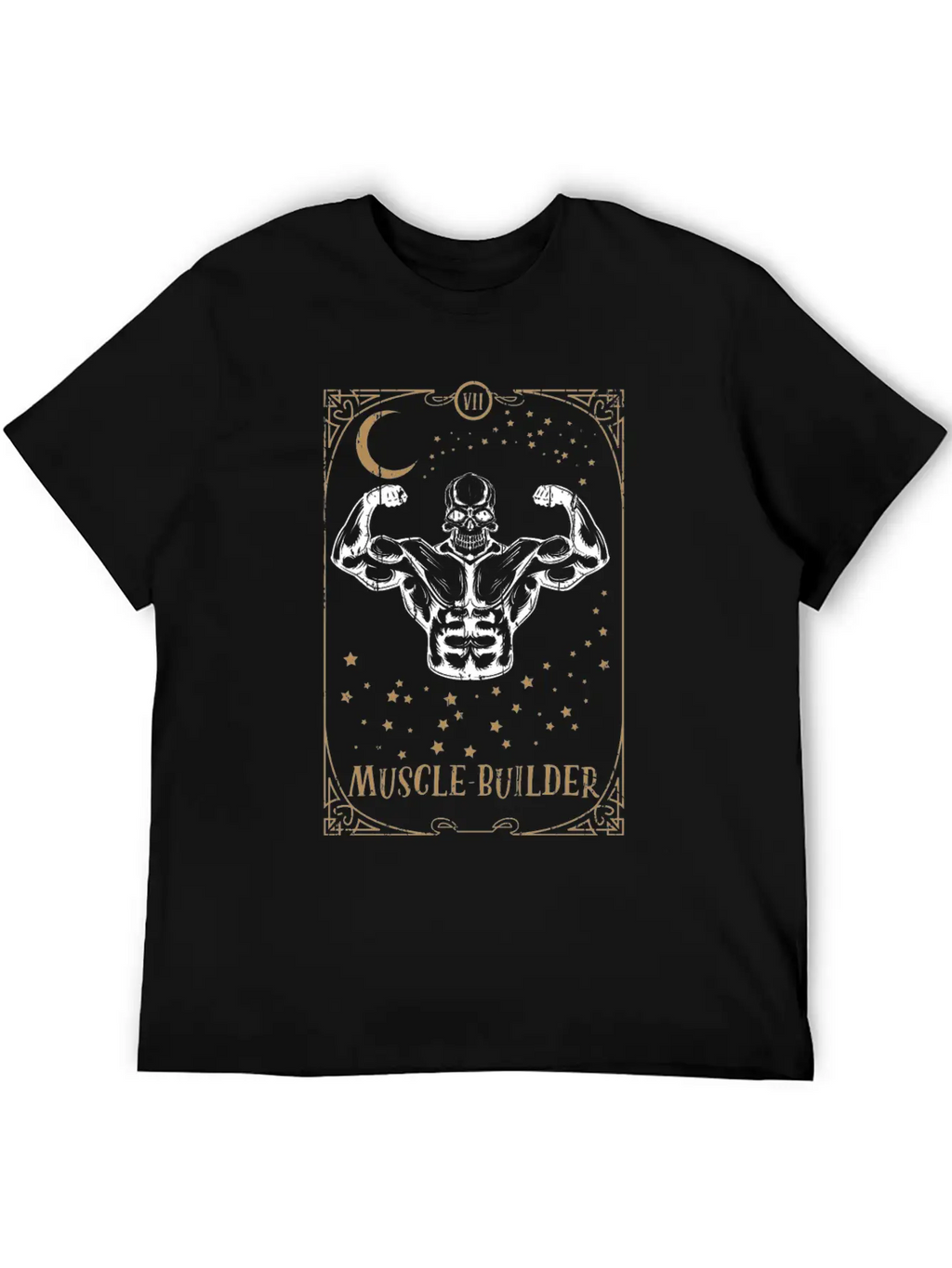 Gym Tarot Card Occult Club Gothic Muscle Unisex Casual T-Shirt – Clean Design For Daily Comfort