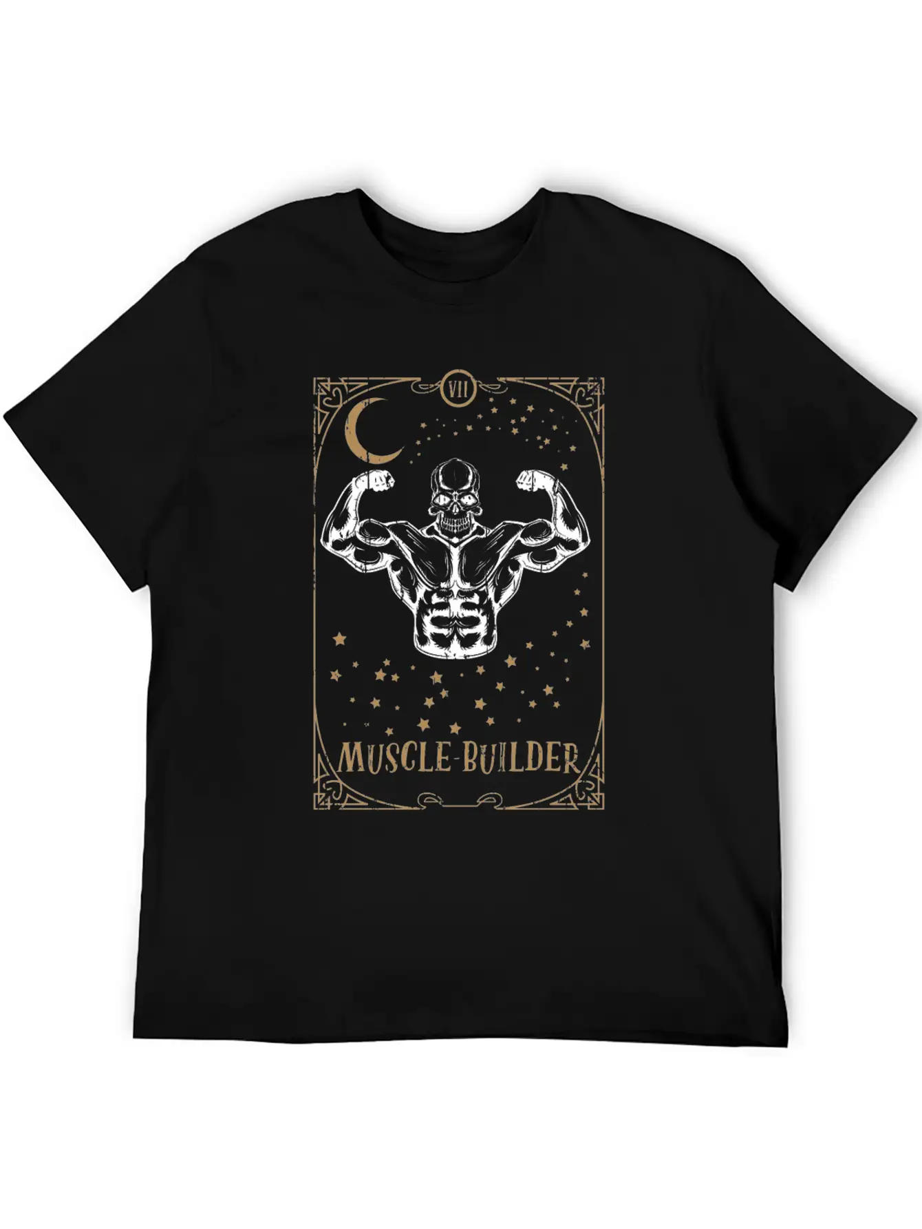 Gym Tarot Card Occult Club Gothic Muscle Unisex Casual T-Shirt – Clean Design For Daily Comfort