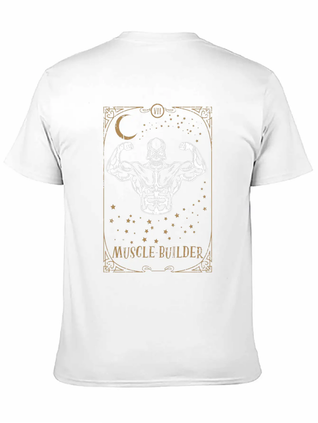 Gym Tarot Card Occult Club Gothic Muscle Unisex Casual T-Shirt – Clean Design For Daily Comfort