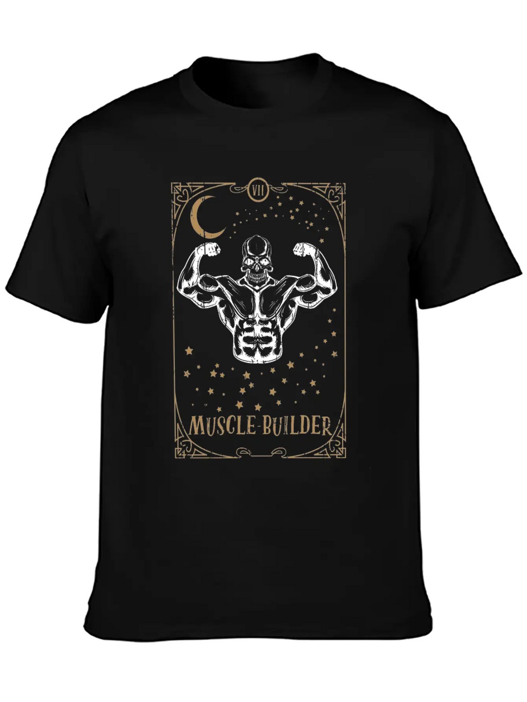 Gym Tarot Card Occult Club Gothic Muscle Unisex Casual T-Shirt – Clean Design For Daily Comfort