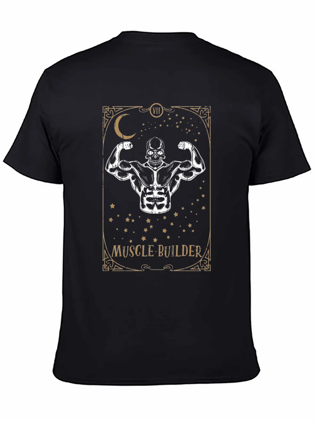 Gym Tarot Card Occult Club Gothic Muscle Unisex Casual T-Shirt – Clean Design For Daily Comfort