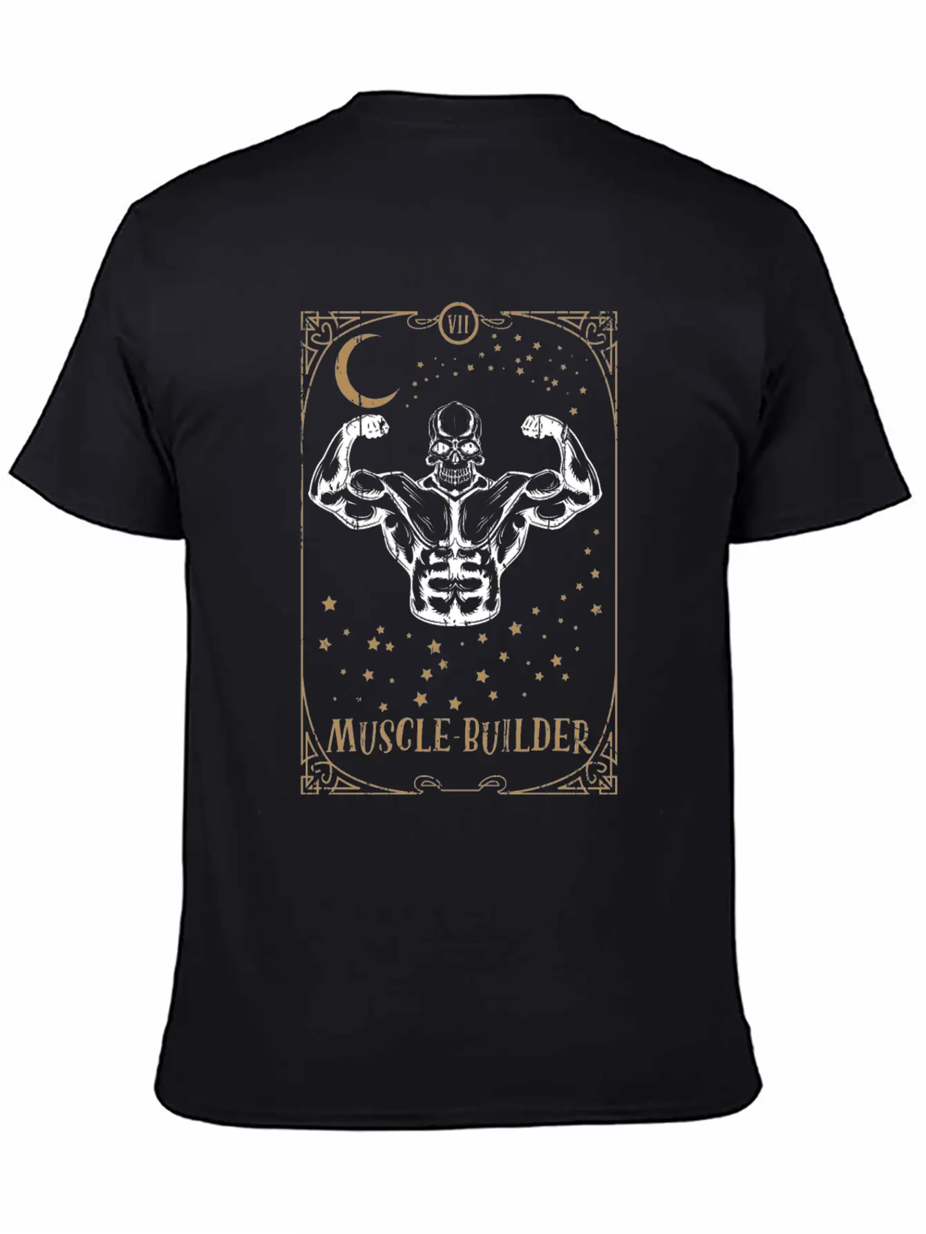 Gym Tarot Card Occult Club Gothic Muscle Unisex Casual T-Shirt – Clean Design For Daily Comfort