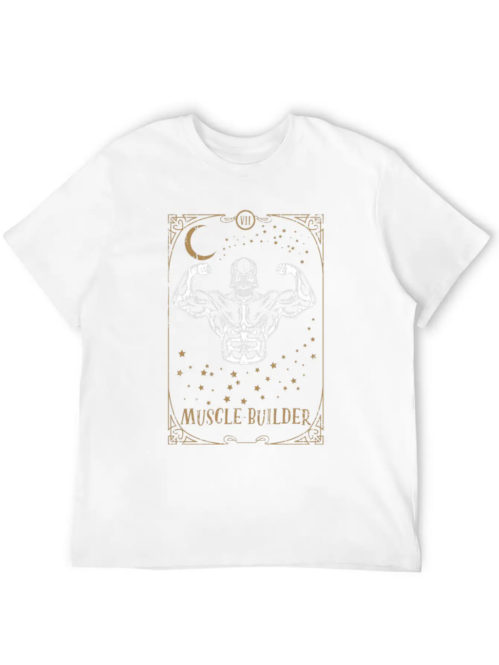 Gym Tarot Card Occult Club Gothic Muscle Unisex Casual T-Shirt – Clean Design For Daily Comfort