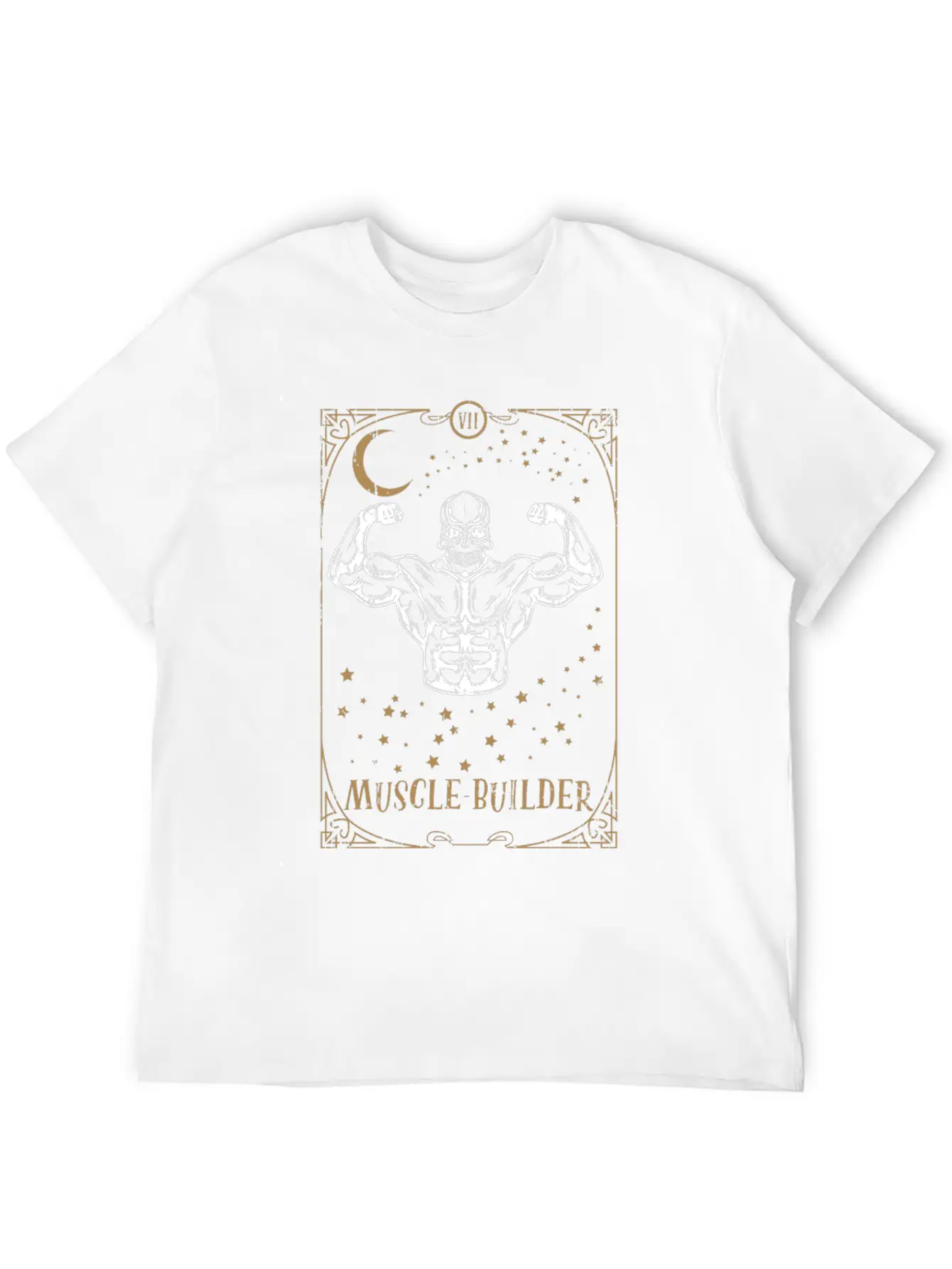 Gym Tarot Card Occult Club Gothic Muscle Unisex Casual T-Shirt – Clean Design For Daily Comfort