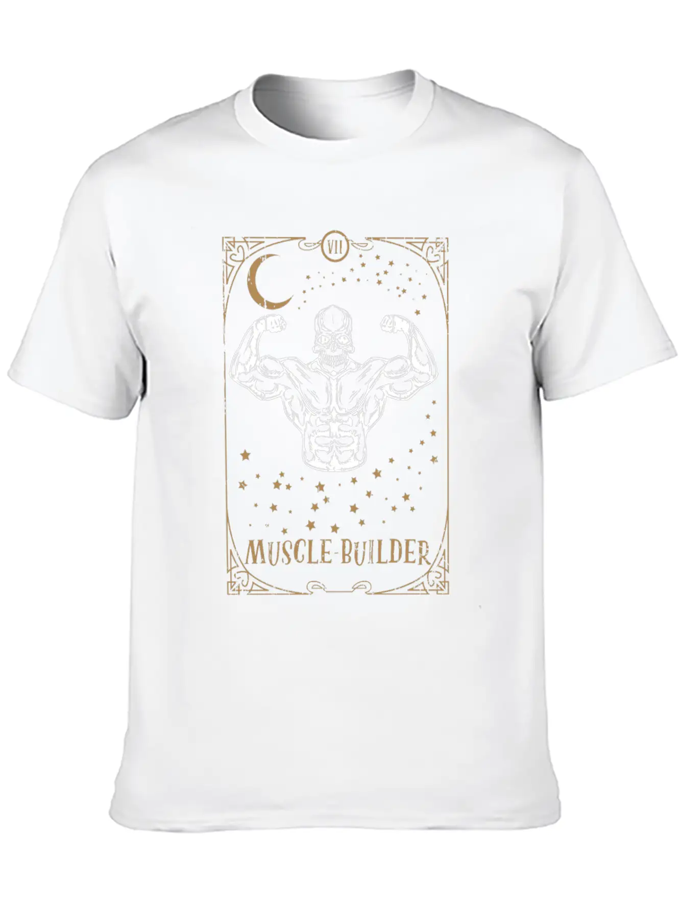 Gym Tarot Card Occult Club Gothic Muscle Unisex Casual T-Shirt – Clean Design For Daily Comfort