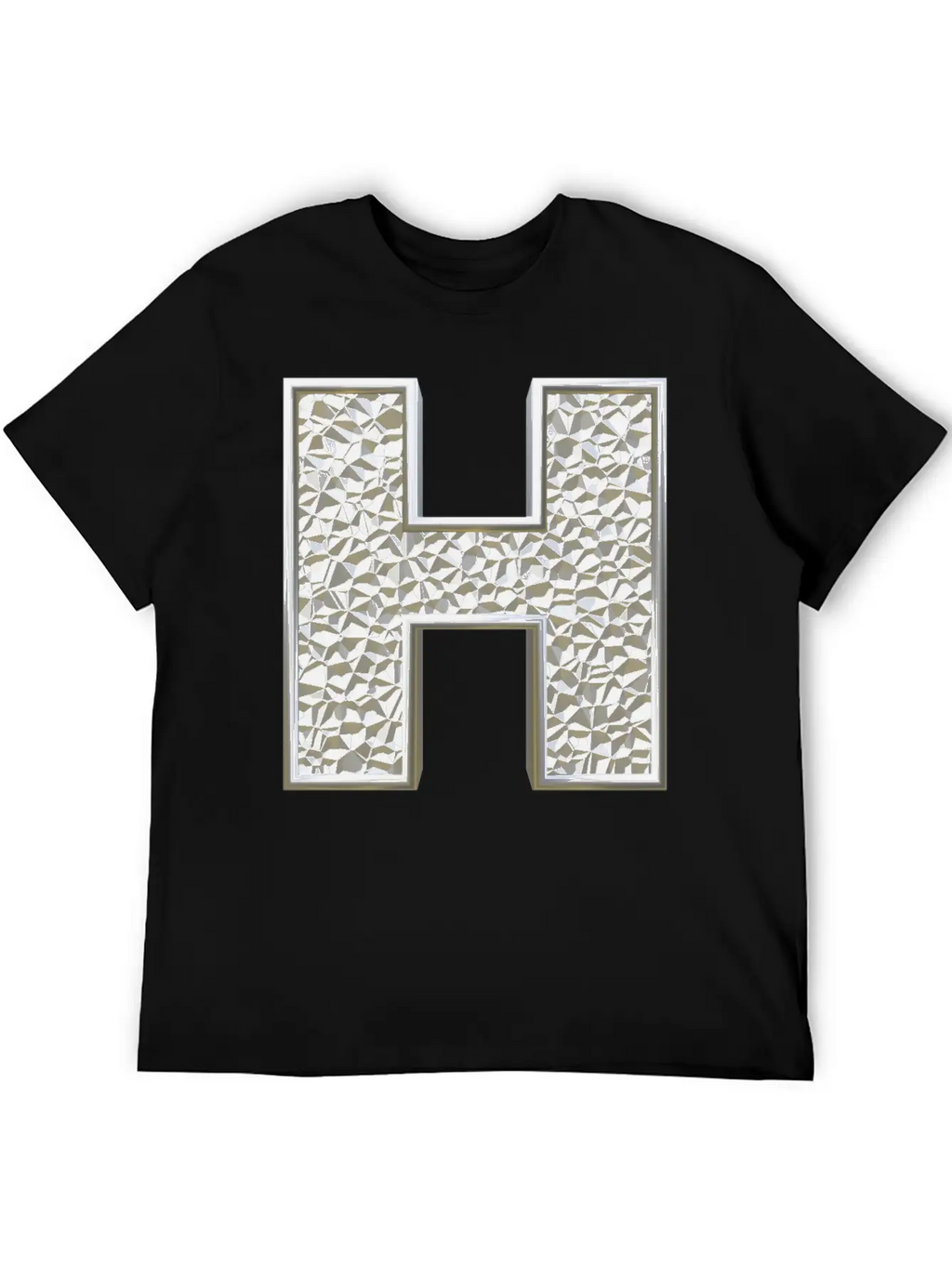 H, Letter, Letter H, Initial, Initial H, Monogram, Breathable Soft Cotton T-Shirt – Timeless Casual Look