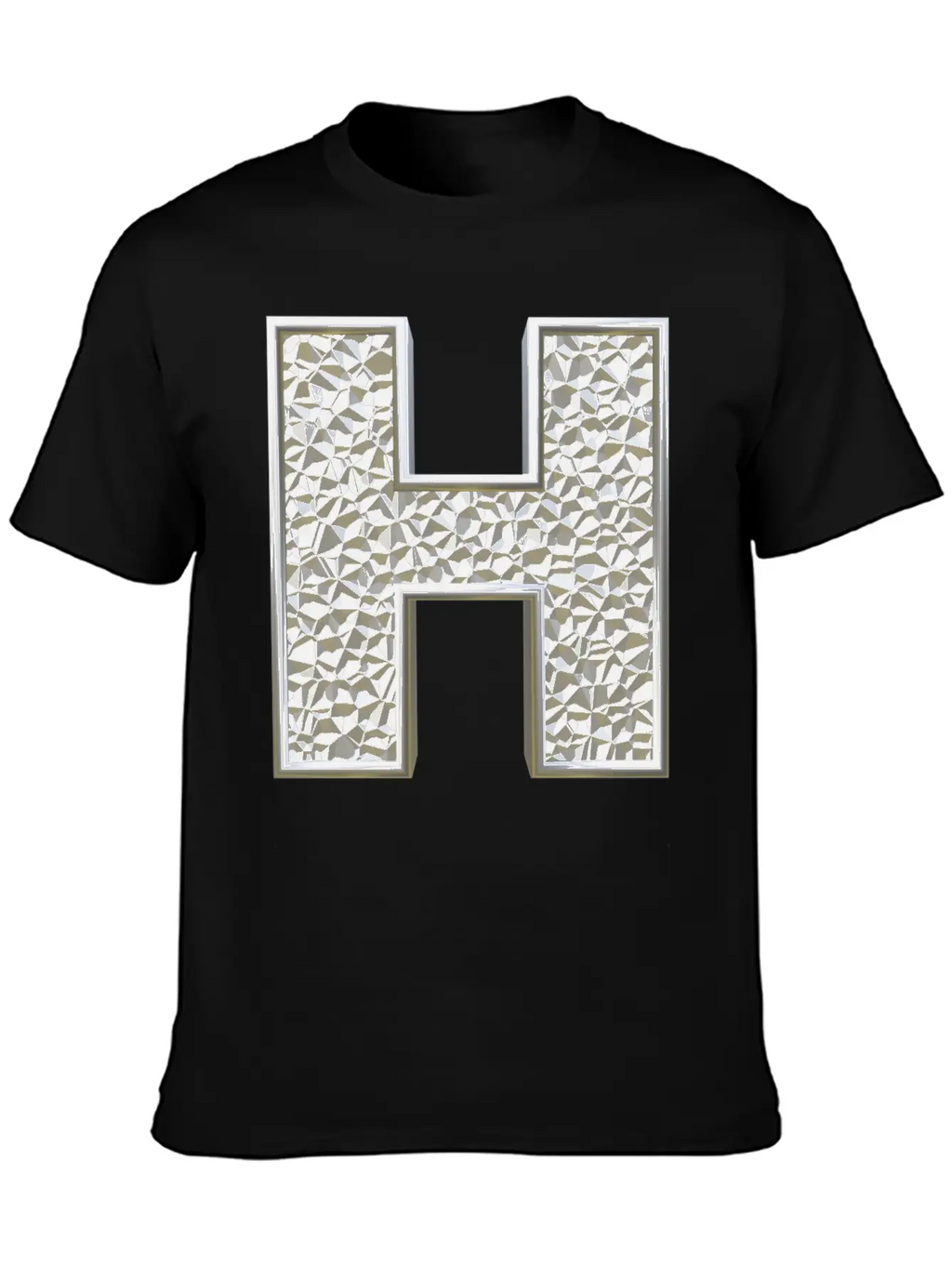 H, Letter, Letter H, Initial, Initial H, Monogram, Breathable Soft Cotton T-Shirt – Timeless Casual Look