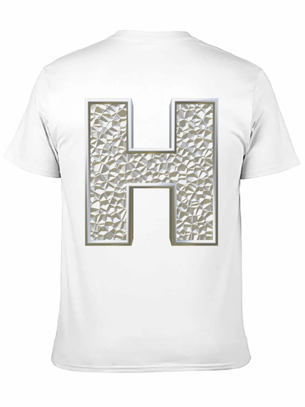 H, Letter, Letter H, Initial, Initial H, Monogram, Breathable Soft Cotton T-Shirt – Timeless Casual Look