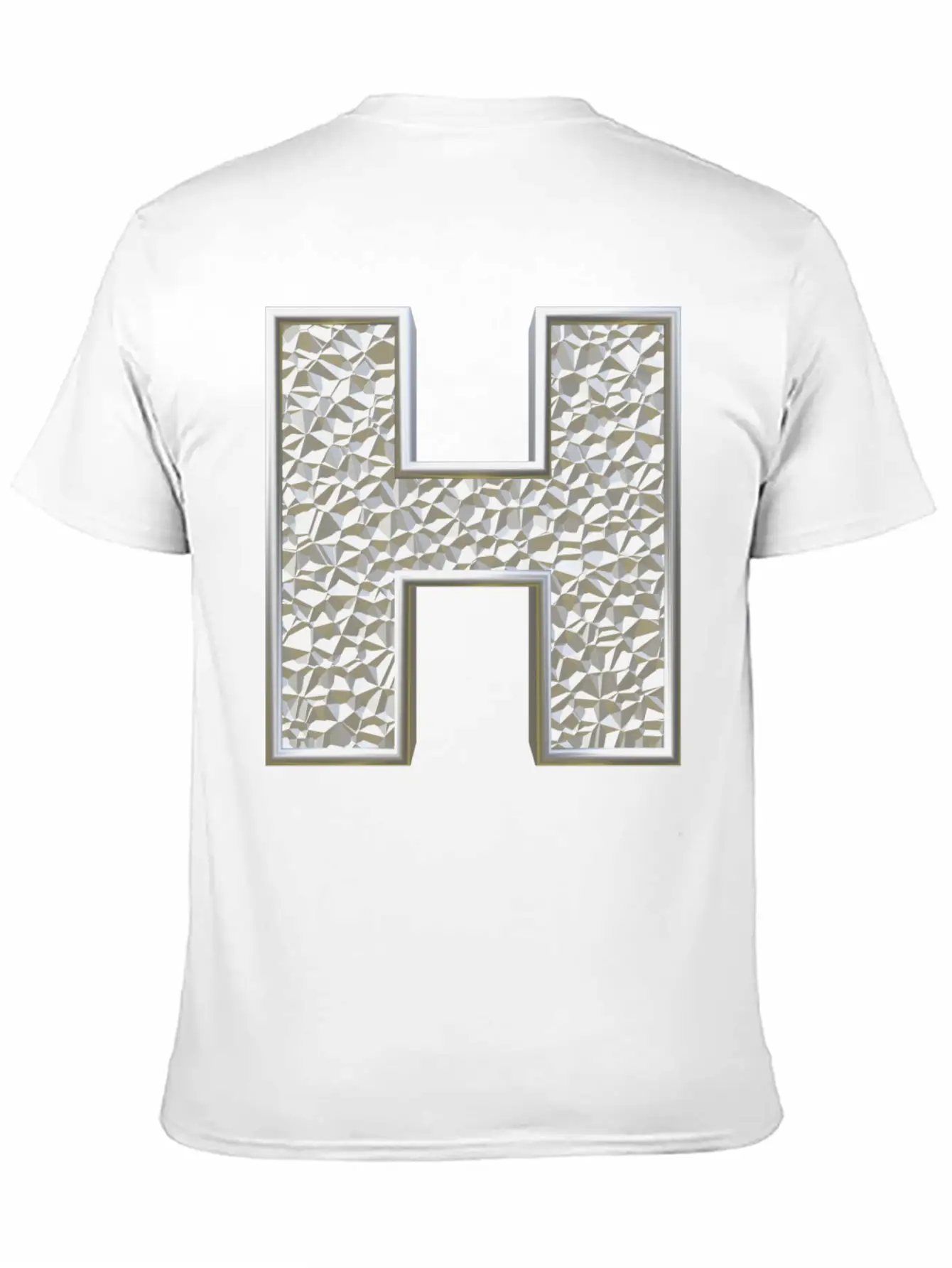 H, Letter, Letter H, Initial, Initial H, Monogram, Breathable Soft Cotton T-Shirt – Timeless Casual Look