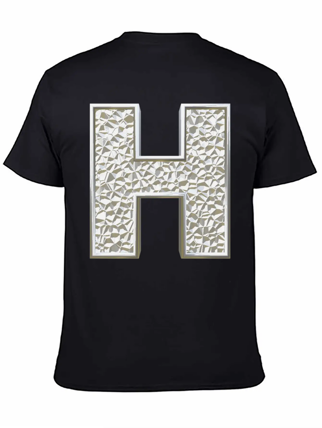 H, Letter, Letter H, Initial, Initial H, Monogram, Breathable Soft Cotton T-Shirt – Timeless Casual Look