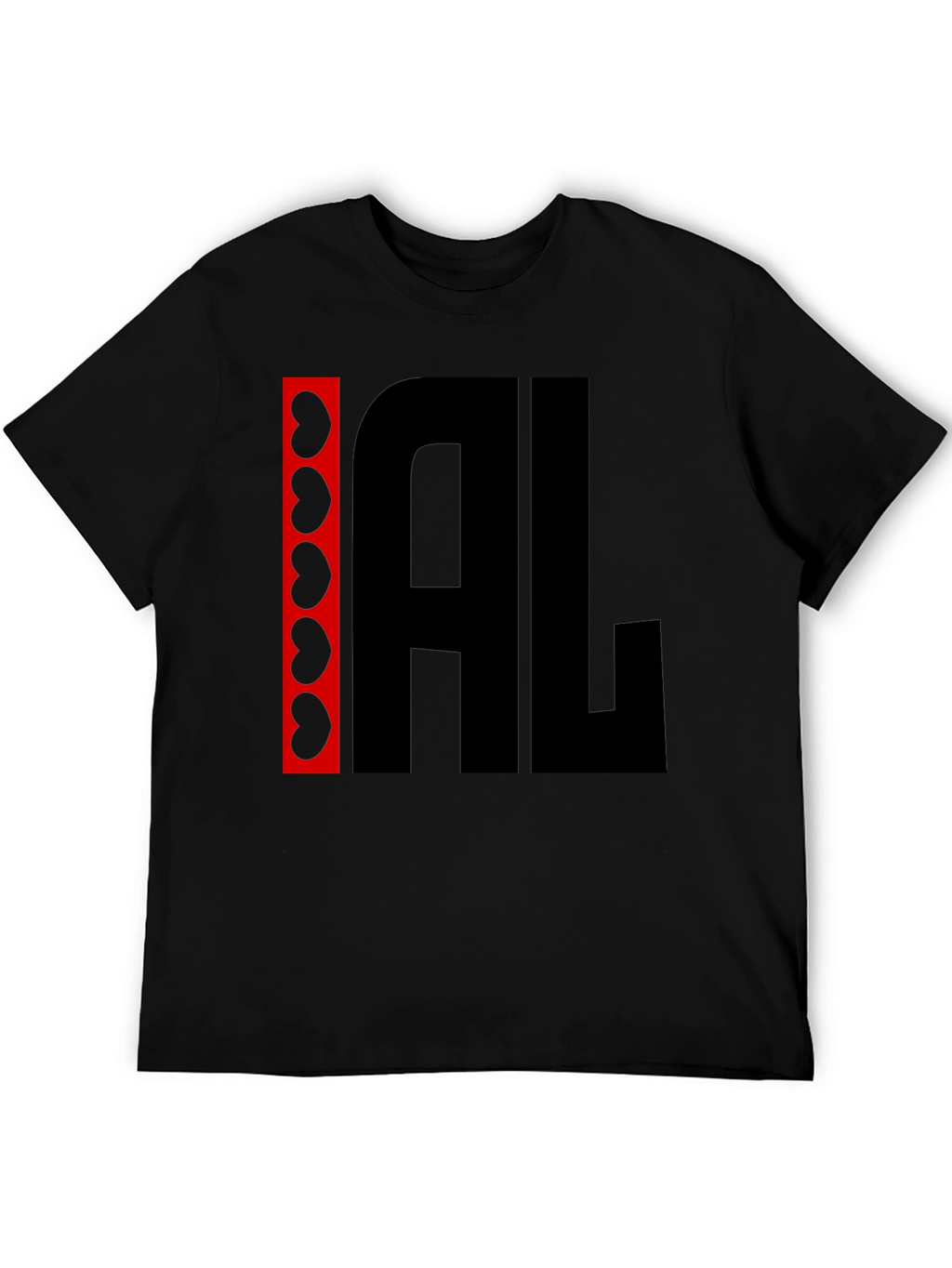 I Heart AL Graphic Tee - Black Cotton Shirt