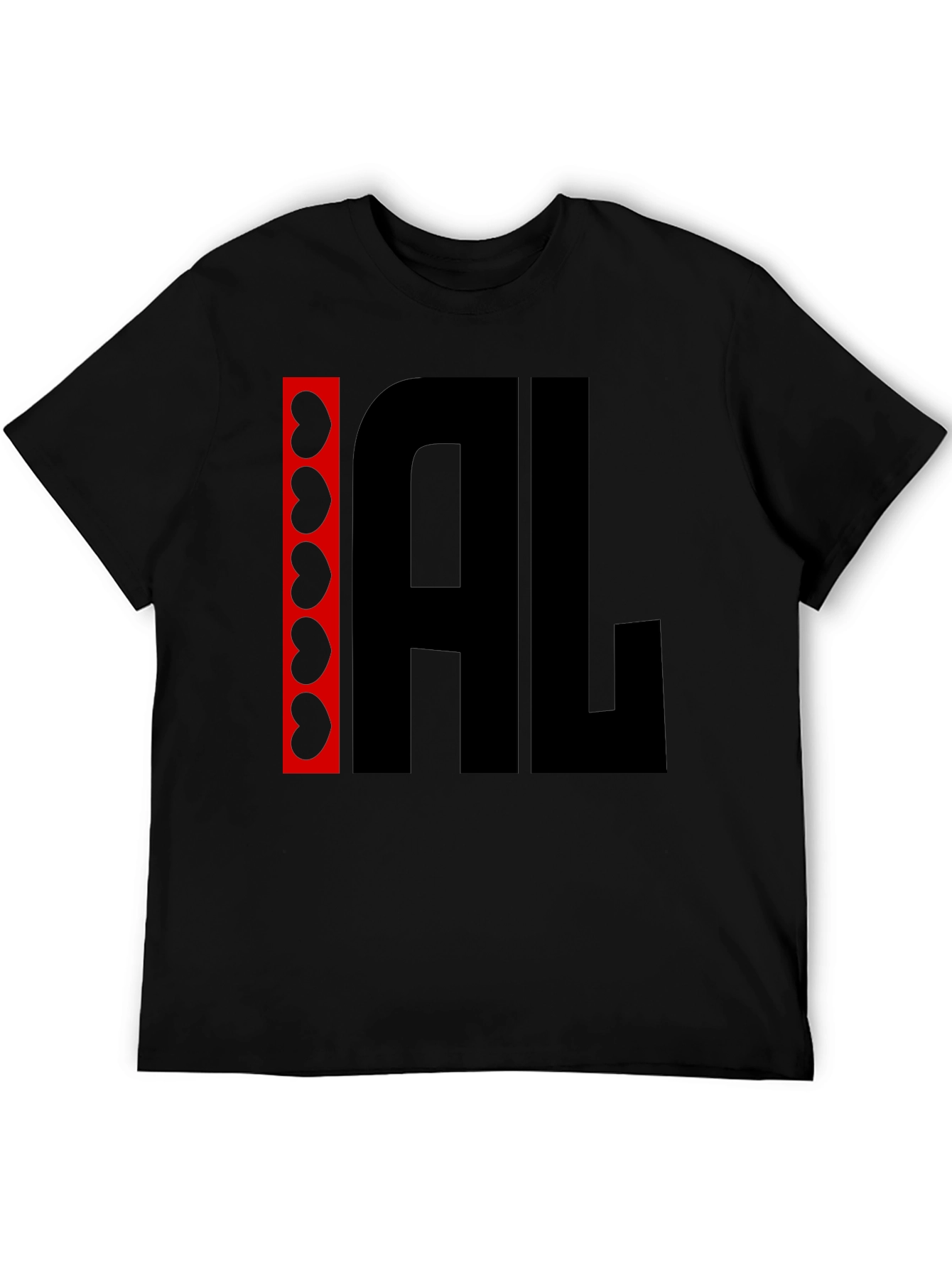 I Heart AL Graphic Tee - Black Cotton Shirt