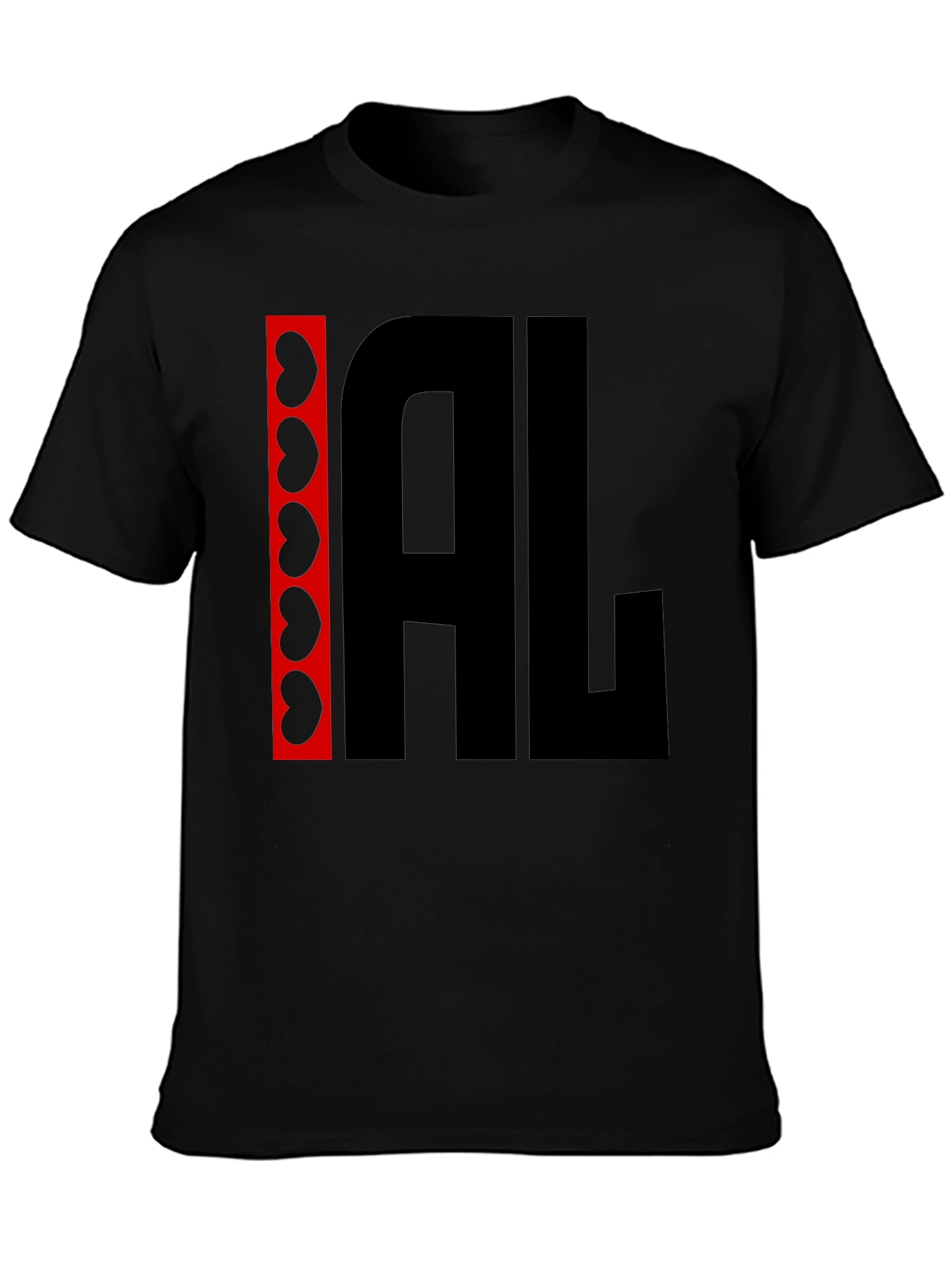 I Heart AL Graphic Tee - Black Cotton Shirt