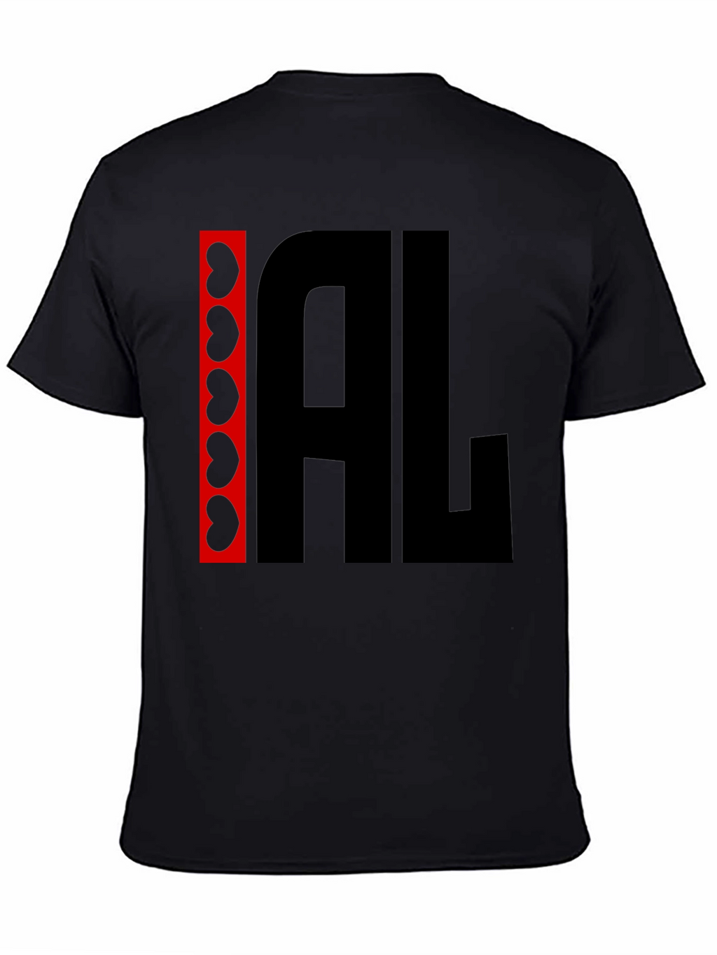 I Heart AL Graphic Tee - Black Cotton Shirt