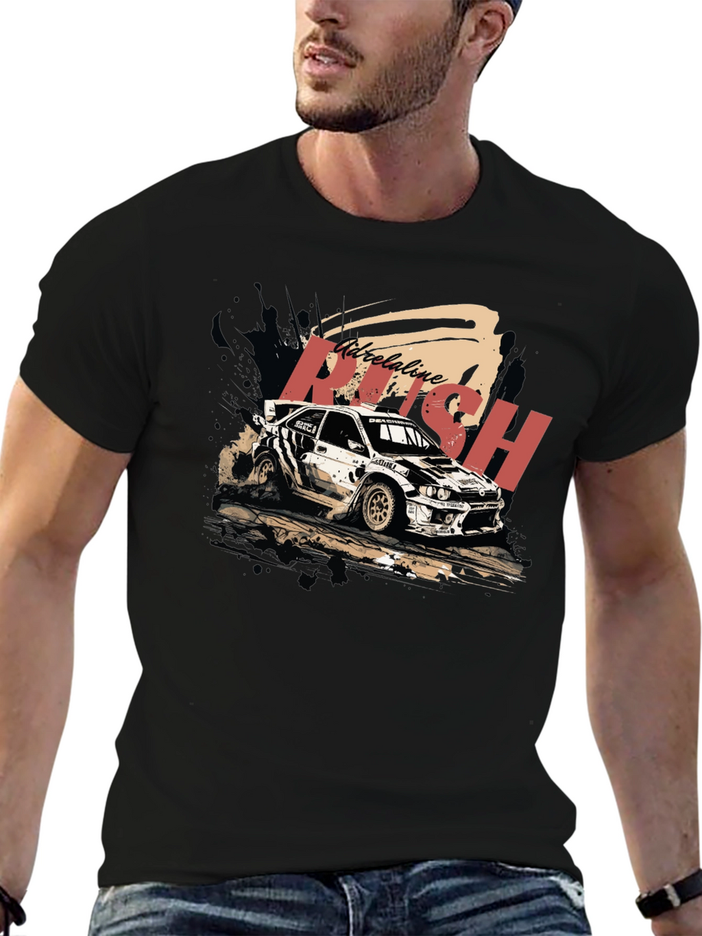 Adrenaline Rush Rally Car Graphic Tee