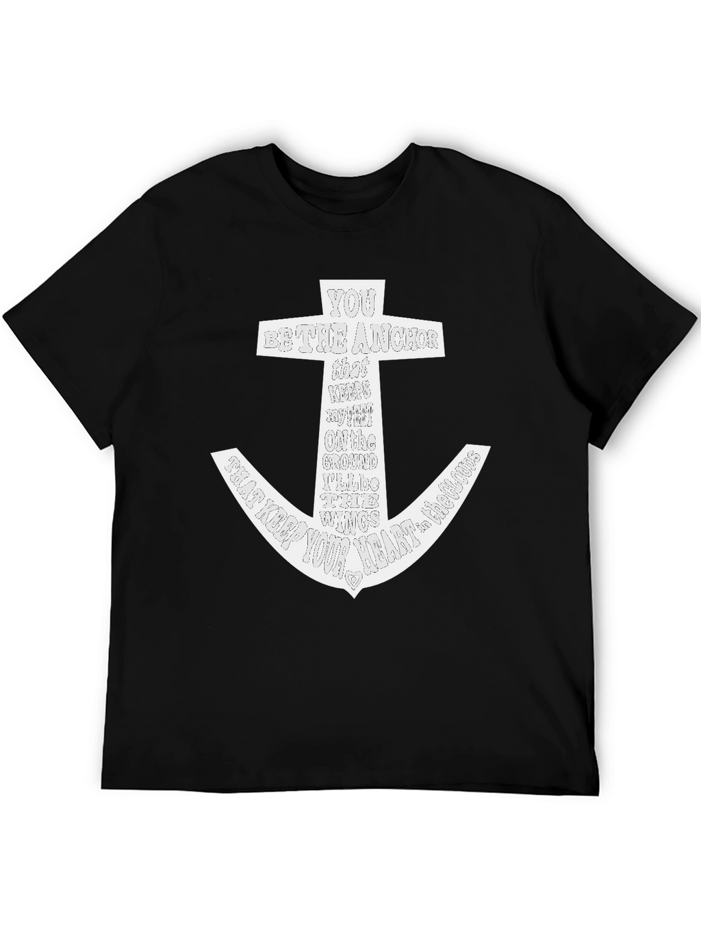 Anchor Graphic Black T-Shirt for Men
