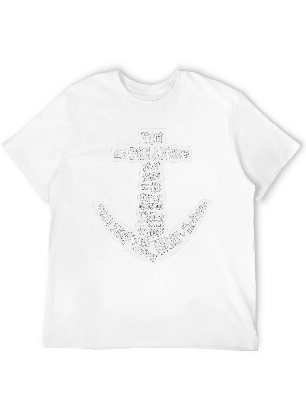 Anchor Graphic Black T-Shirt for Men