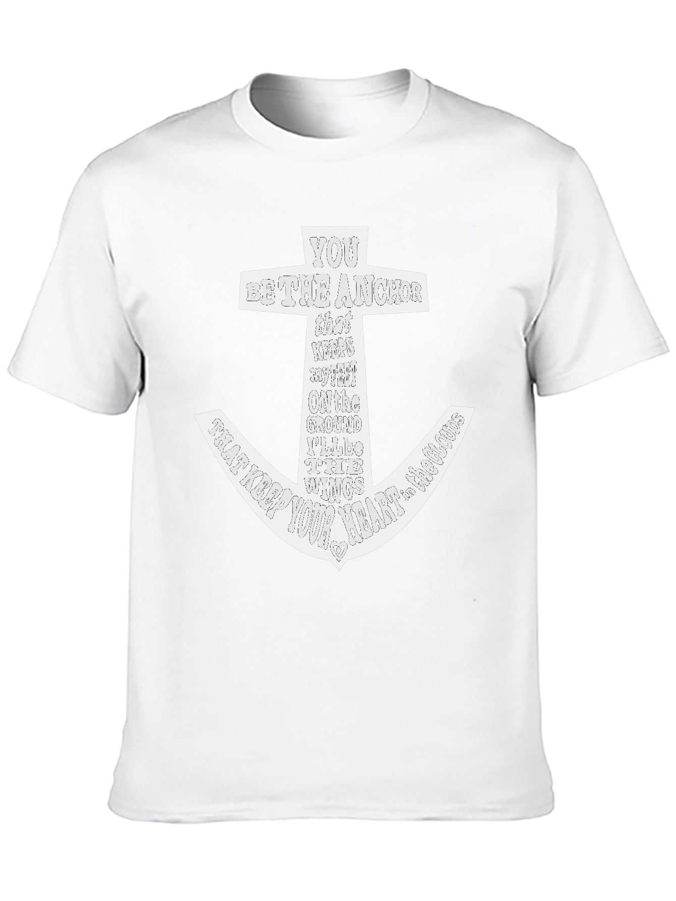 Anchor Graphic Black T-Shirt for Men