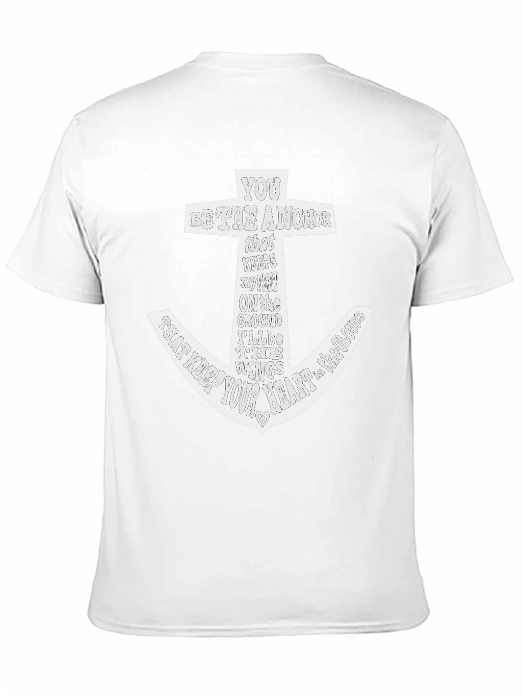 Anchor Graphic Black T-Shirt for Men