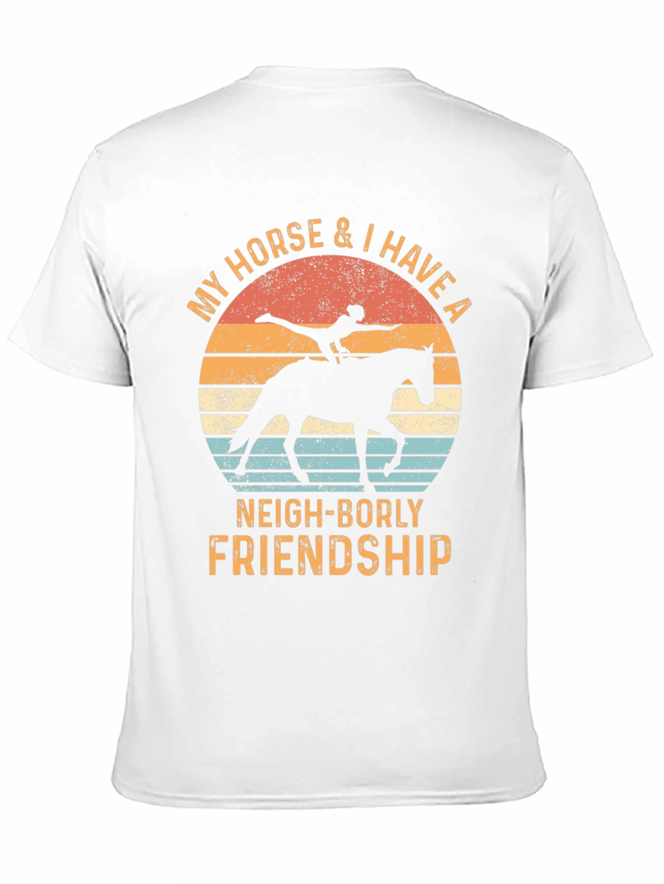 Horse & Rider Graphic Tee - Neigh-Borly Friendship T-Shirt