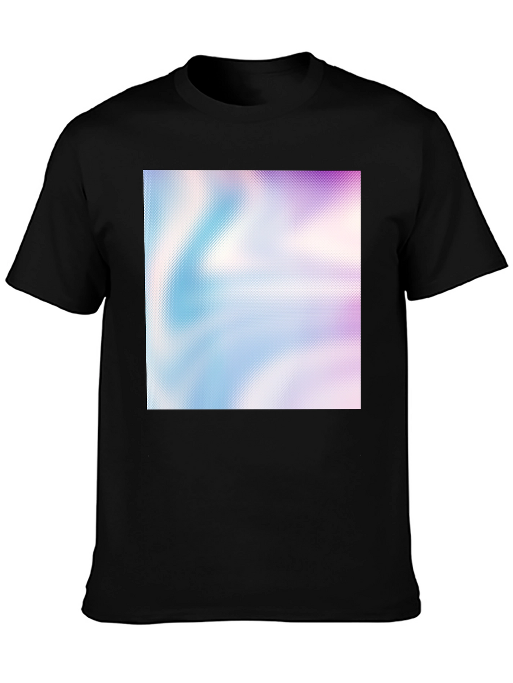 Abstract Gradient Print Black T-Shirt
