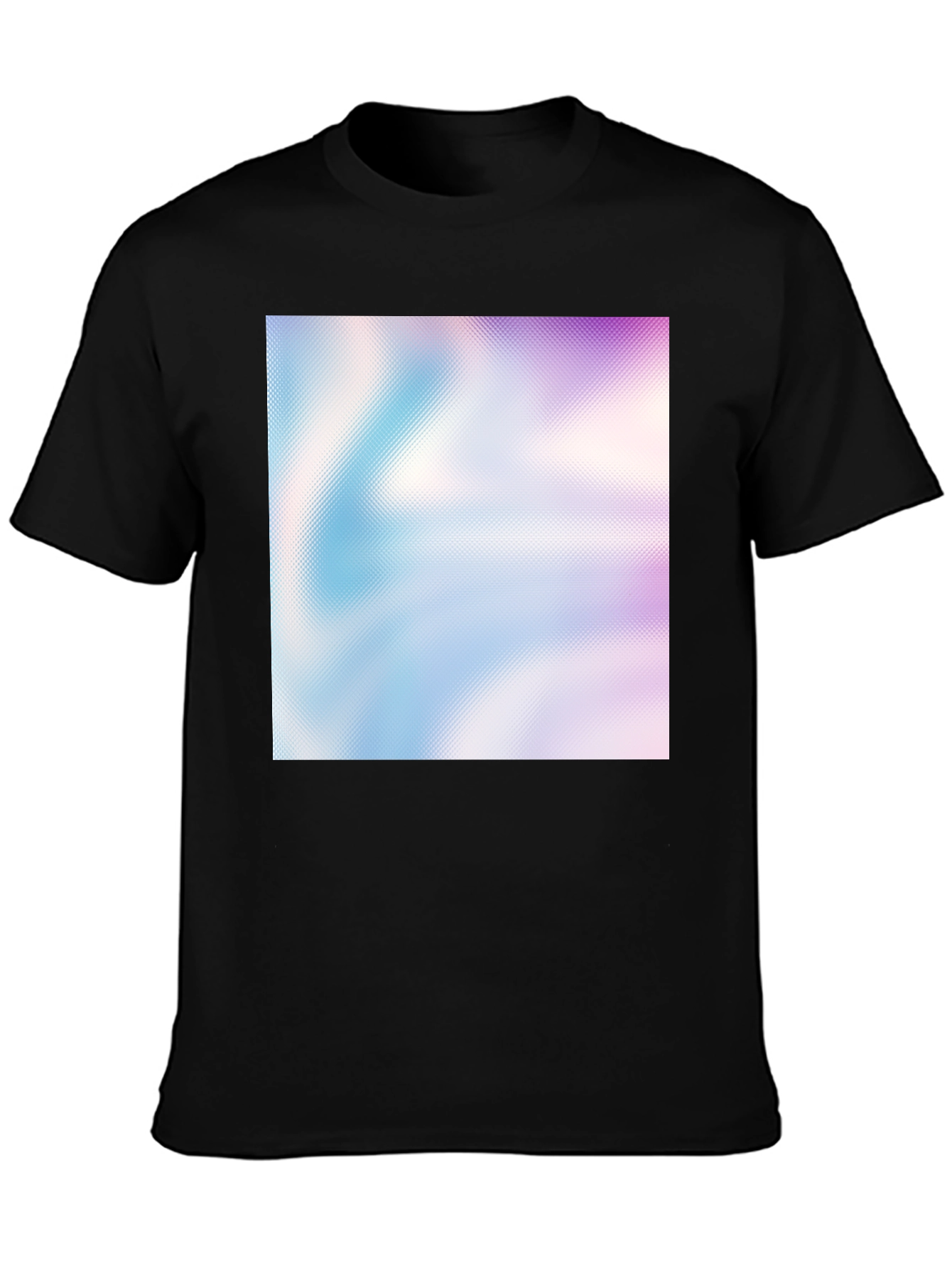 Abstract Gradient Print Black T-Shirt