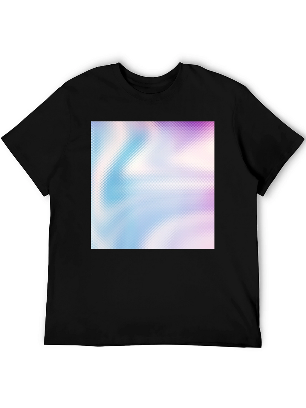 Abstract Gradient Print Black T-Shirt