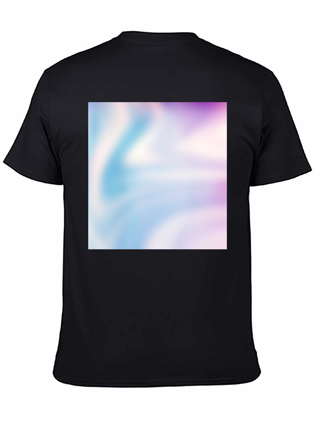 Abstract Gradient Print Black T-Shirt