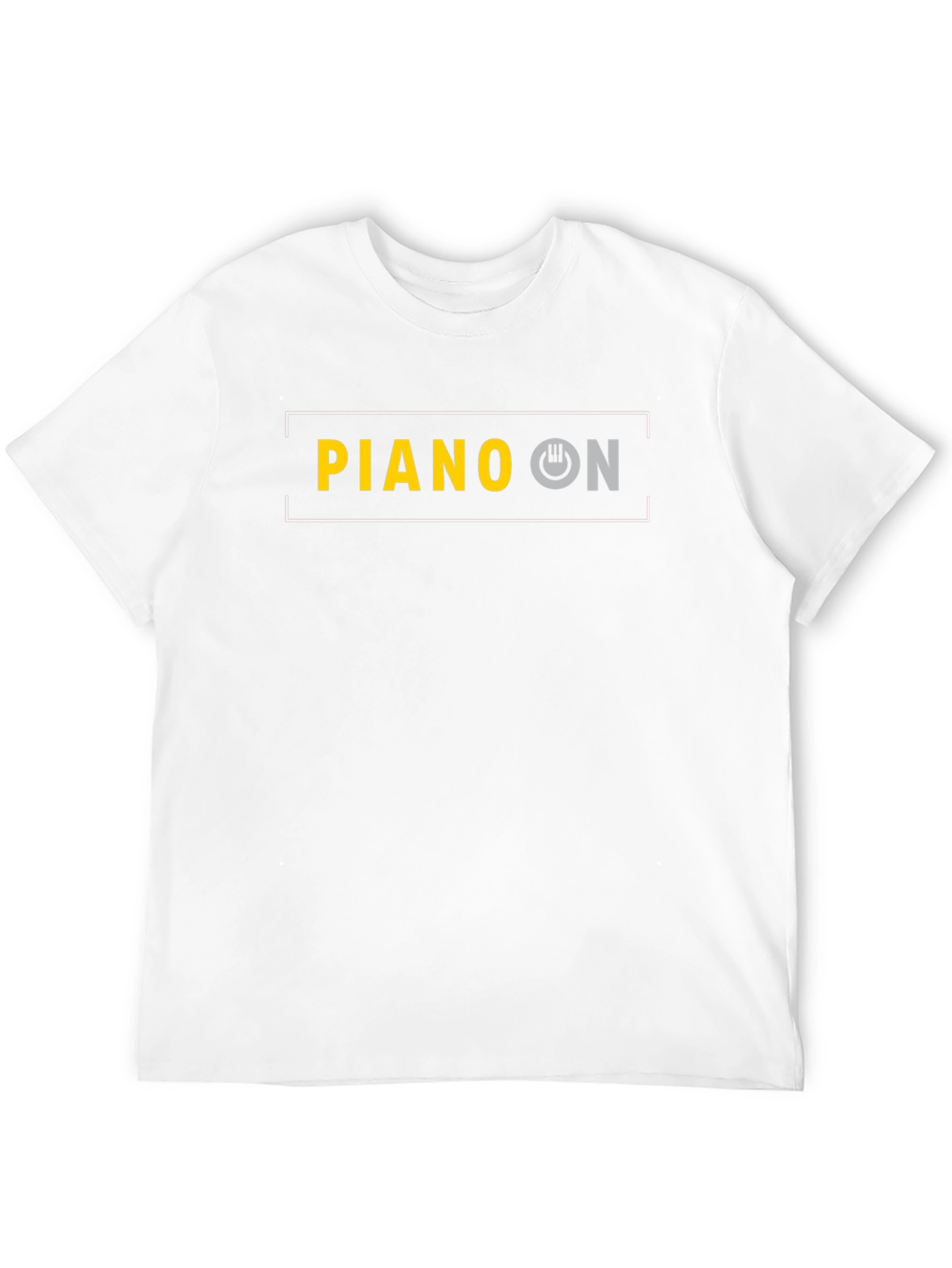 Piano On Black T-Shirt
