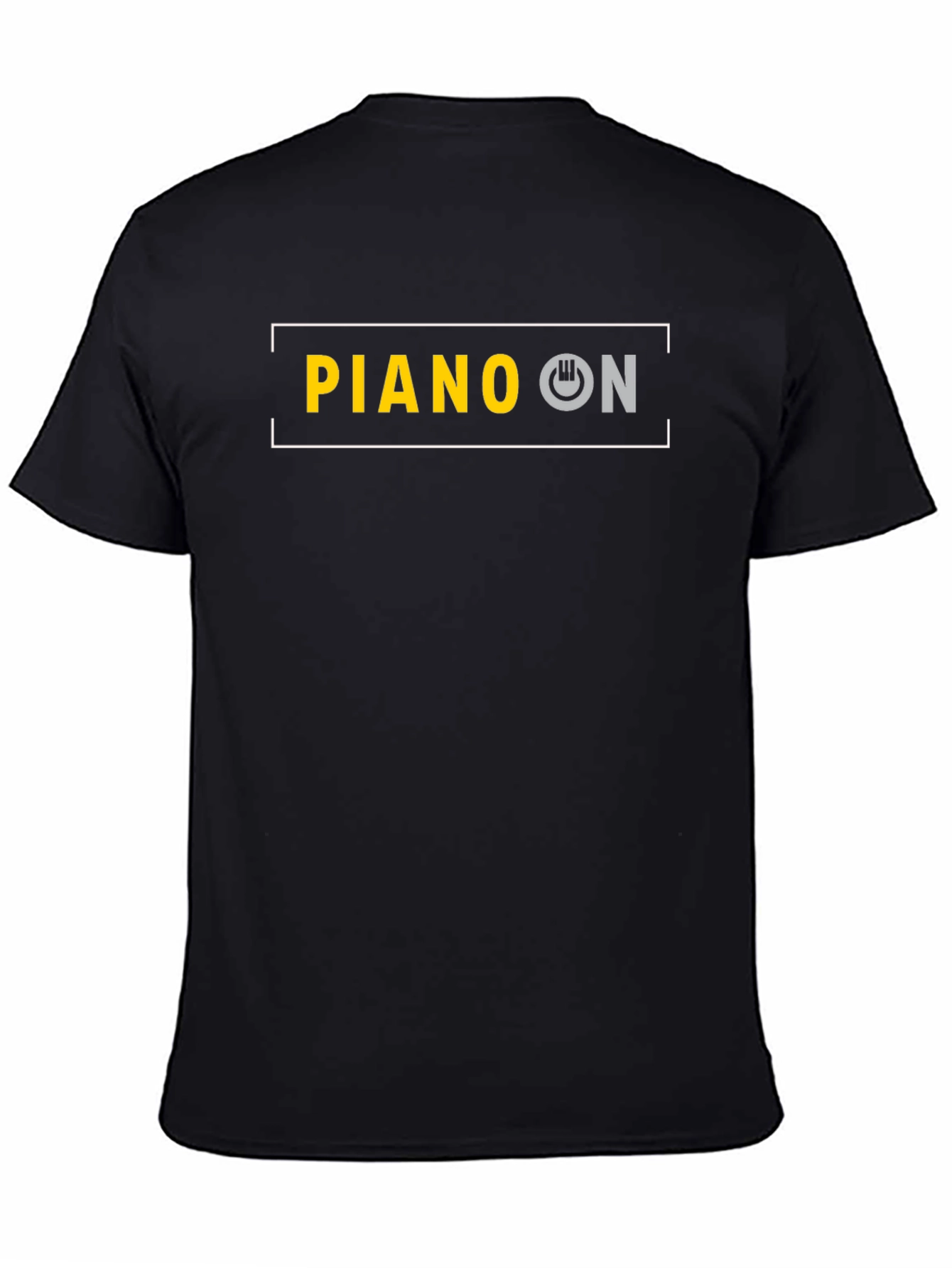 Piano On Black T-Shirt