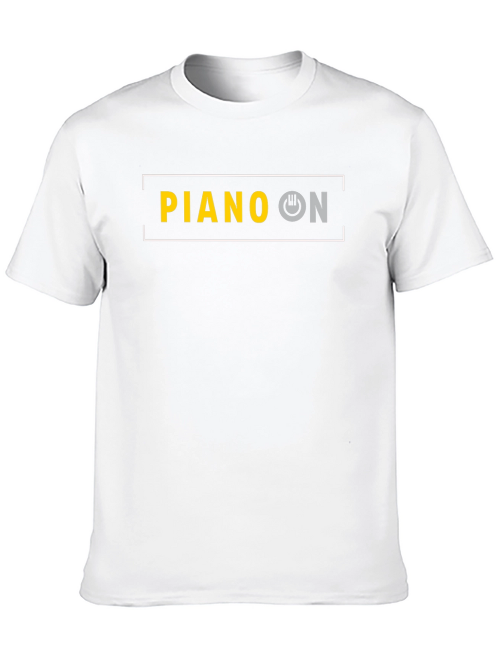 Piano On Black T-Shirt