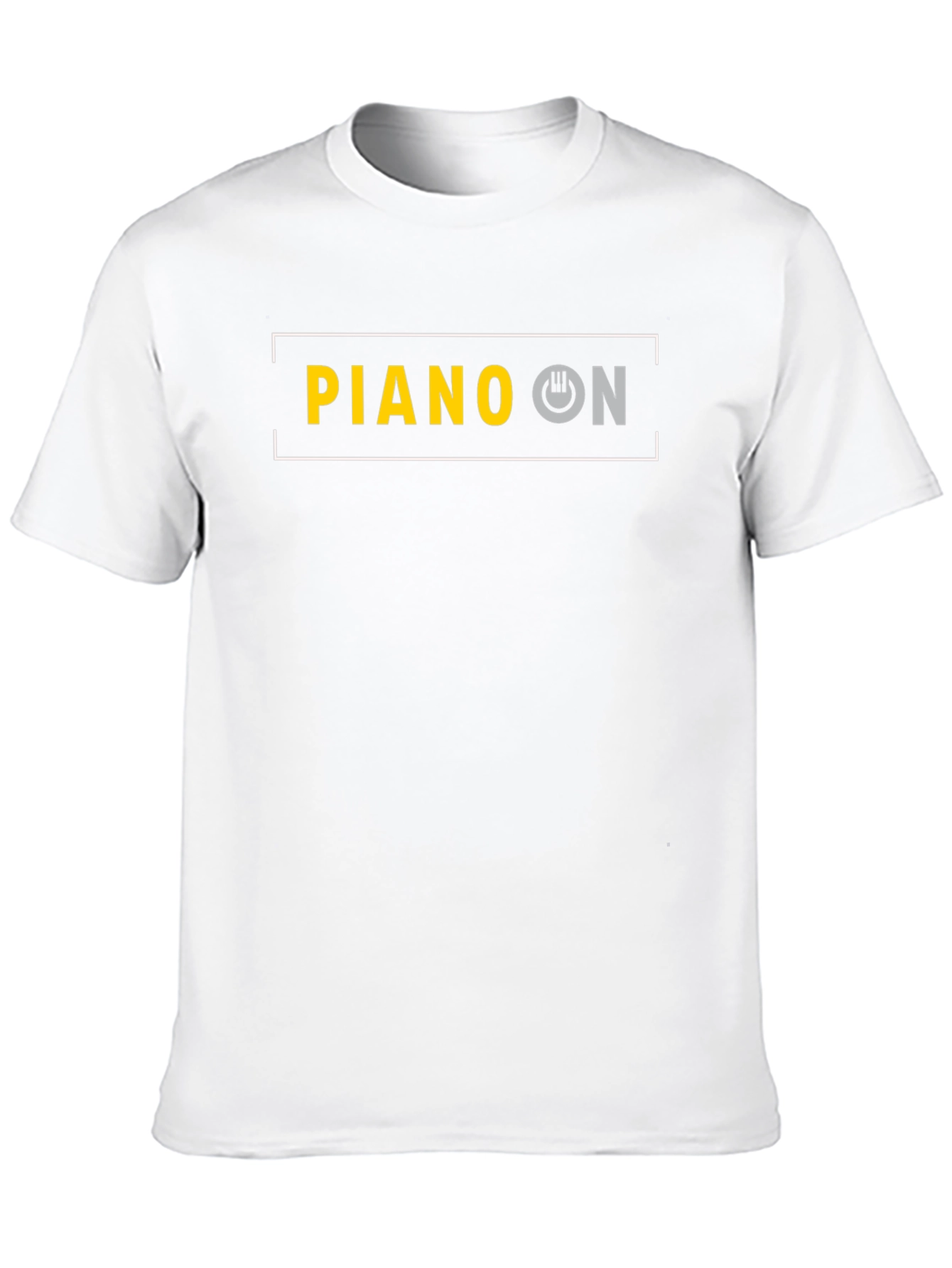 Piano On Black T-Shirt