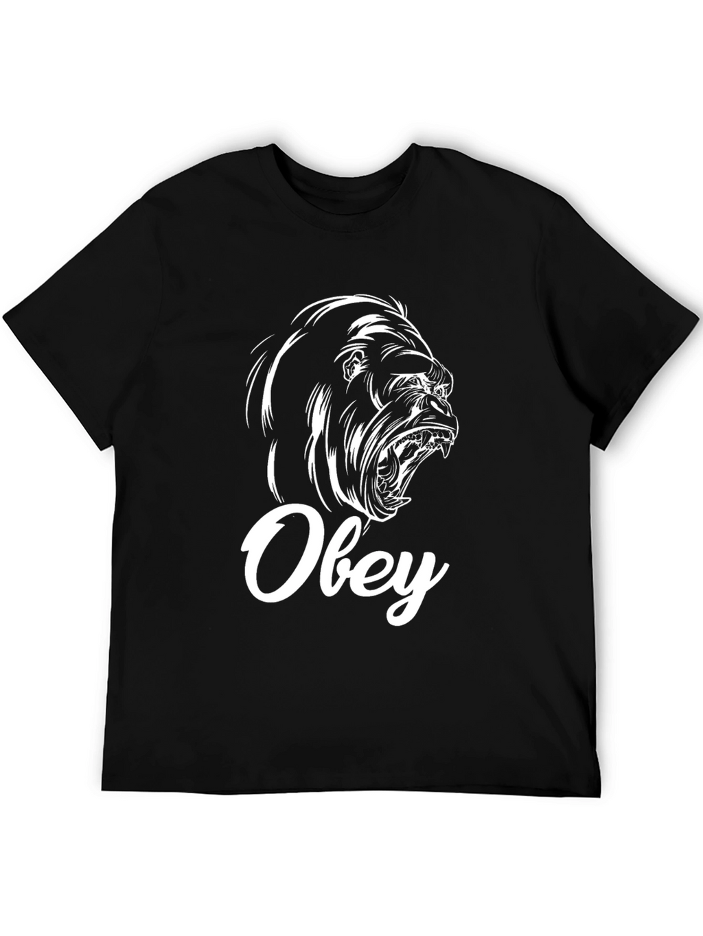 Obey Gorilla Graphic Print Black T-Shirt