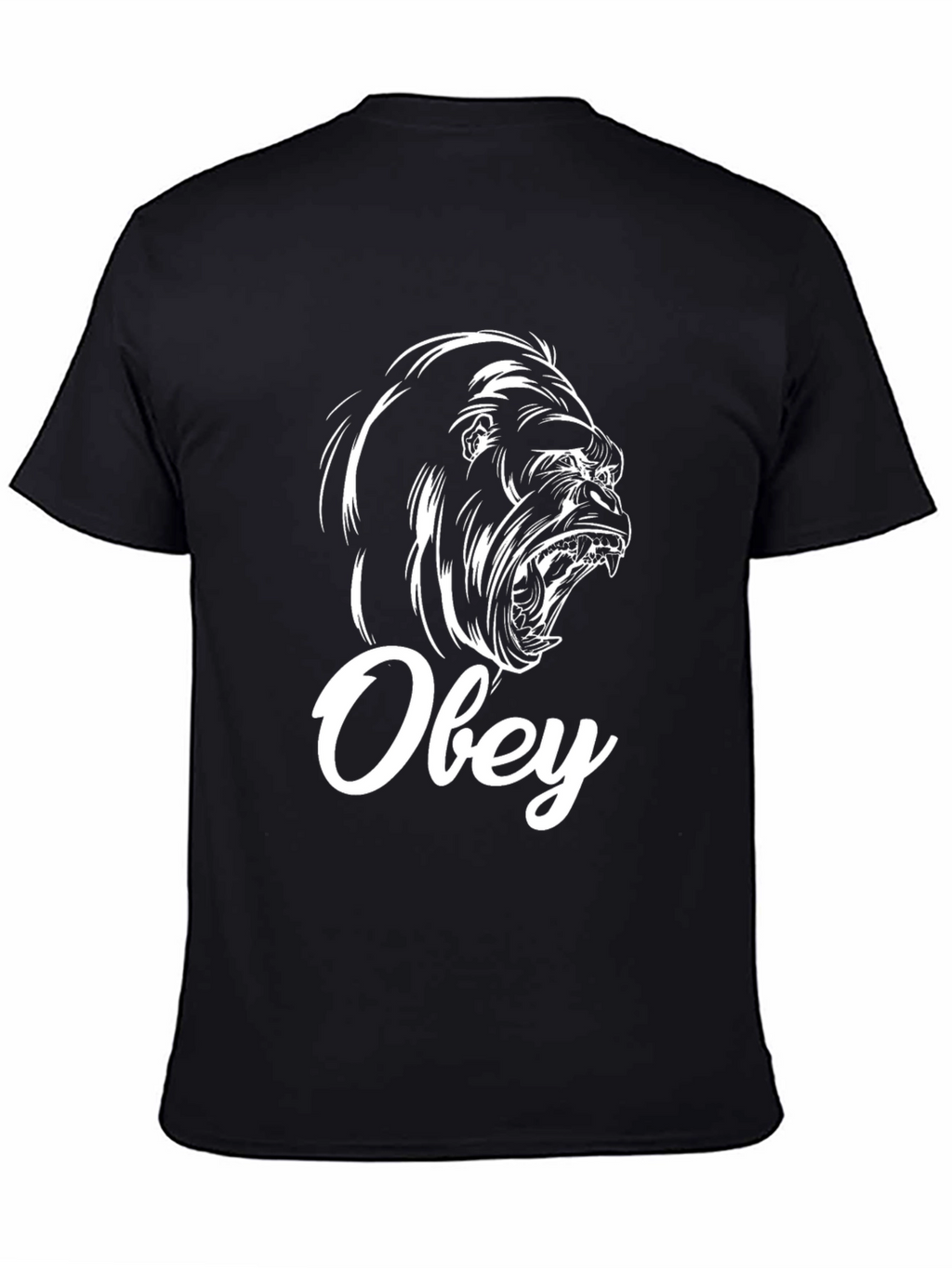 Obey Gorilla Graphic Print Black T-Shirt