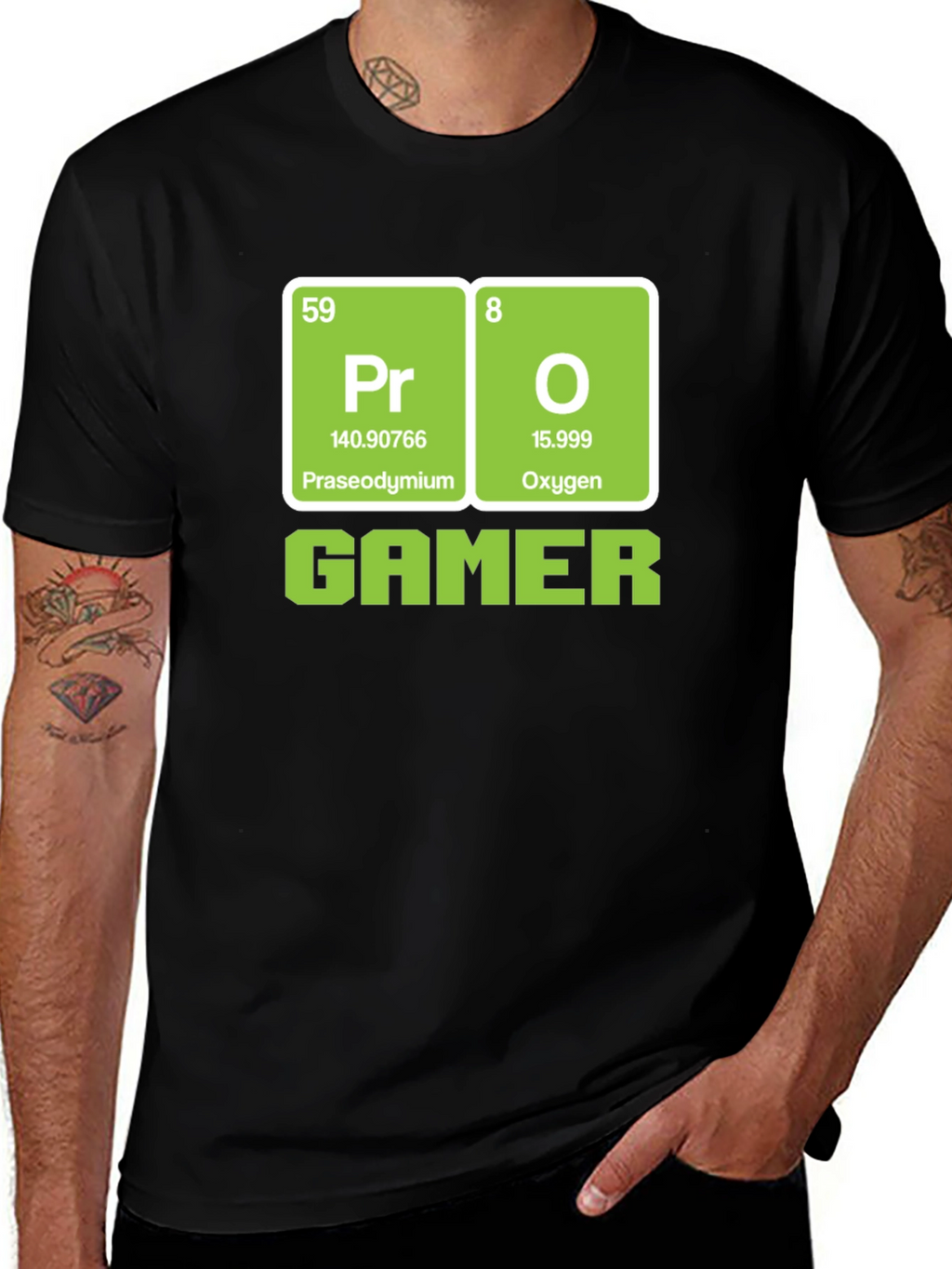 Pro Gamer Periodic Table T-Shirt - Black