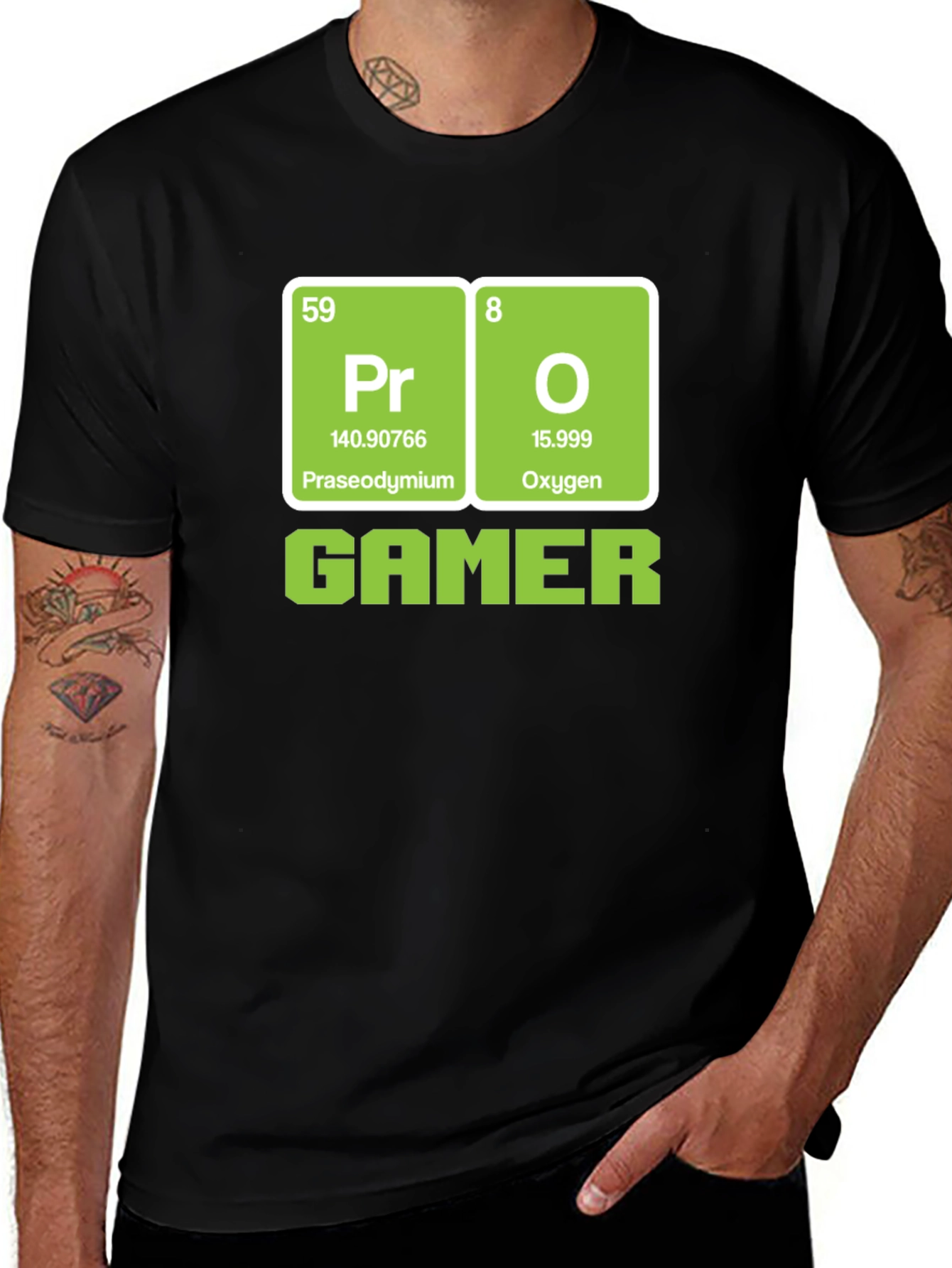 Pro Gamer Periodic Table T-Shirt - Black