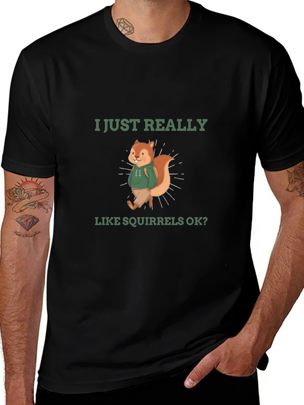 Squirrel Lover T-Shirt - Funny Cute Squirrel Design