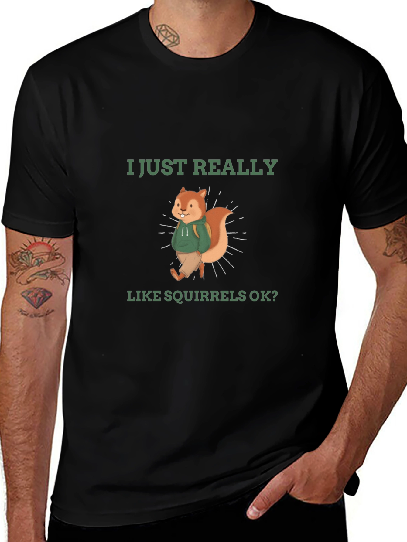 Squirrel Lover T-Shirt - Funny Cute Squirrel Design