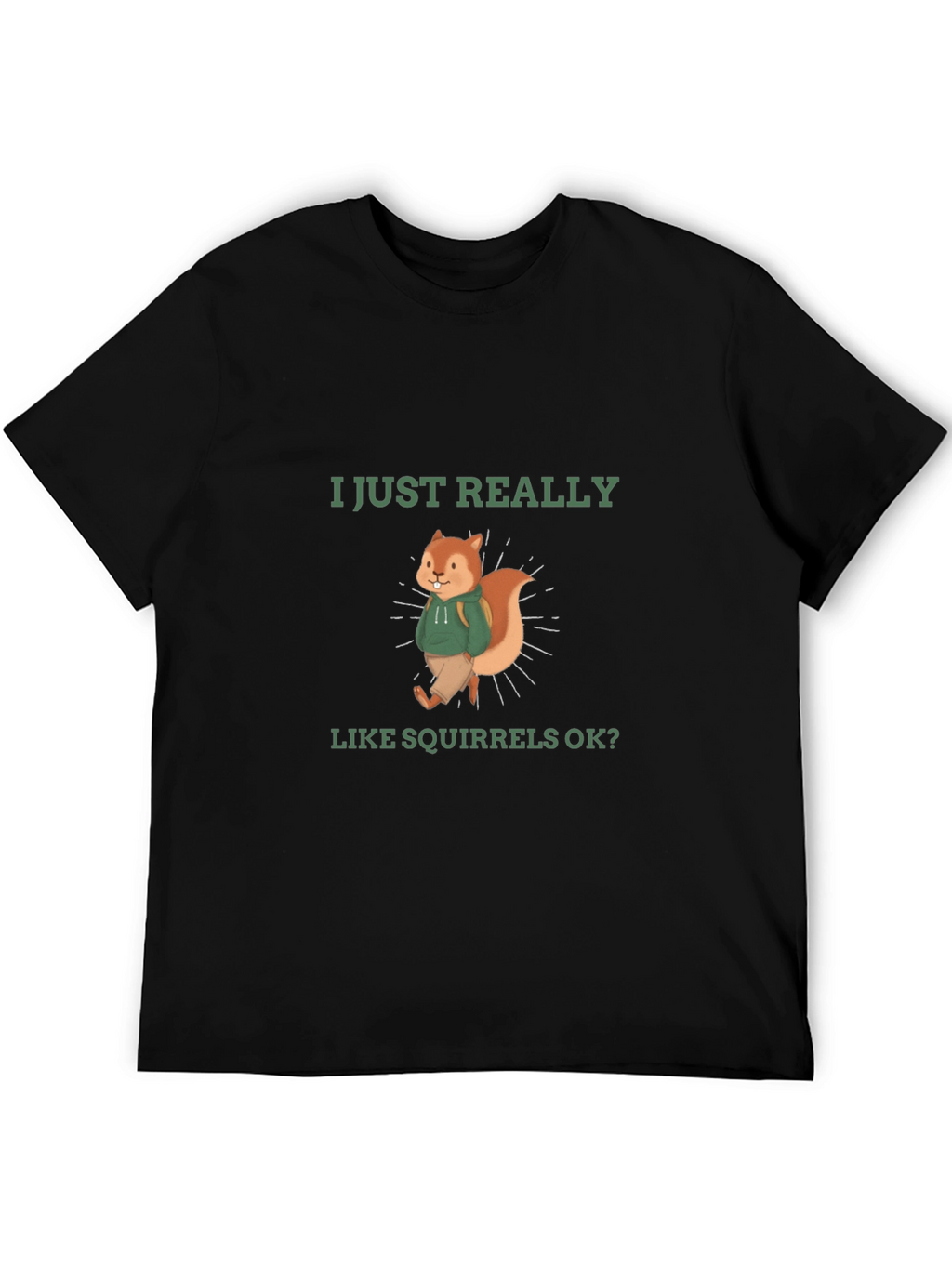 Squirrel Lover T-Shirt - Funny Cute Squirrel Design