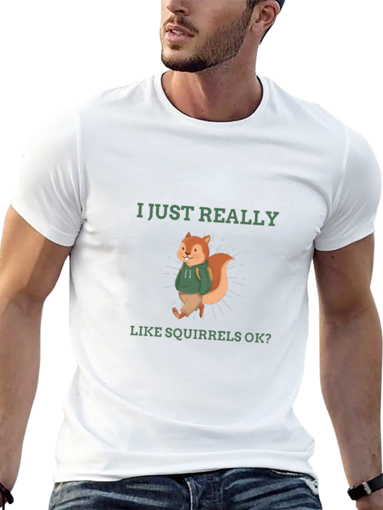 Squirrel Lover T-Shirt - Funny Cute Squirrel Design