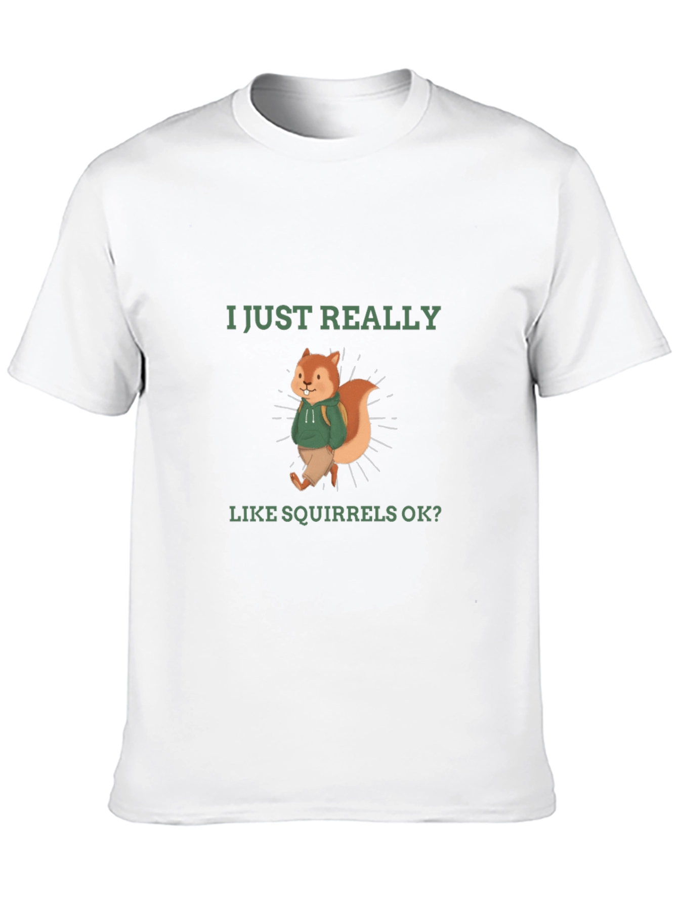 Squirrel Lover T-Shirt - Funny Cute Squirrel Design
