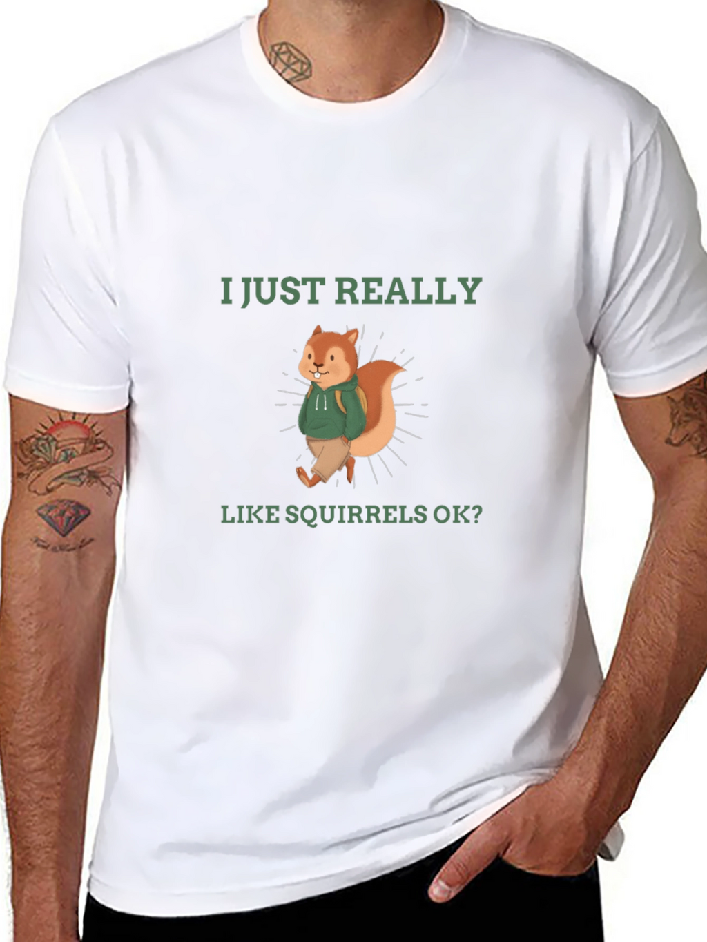 Squirrel Lover T-Shirt - Funny Cute Squirrel Design